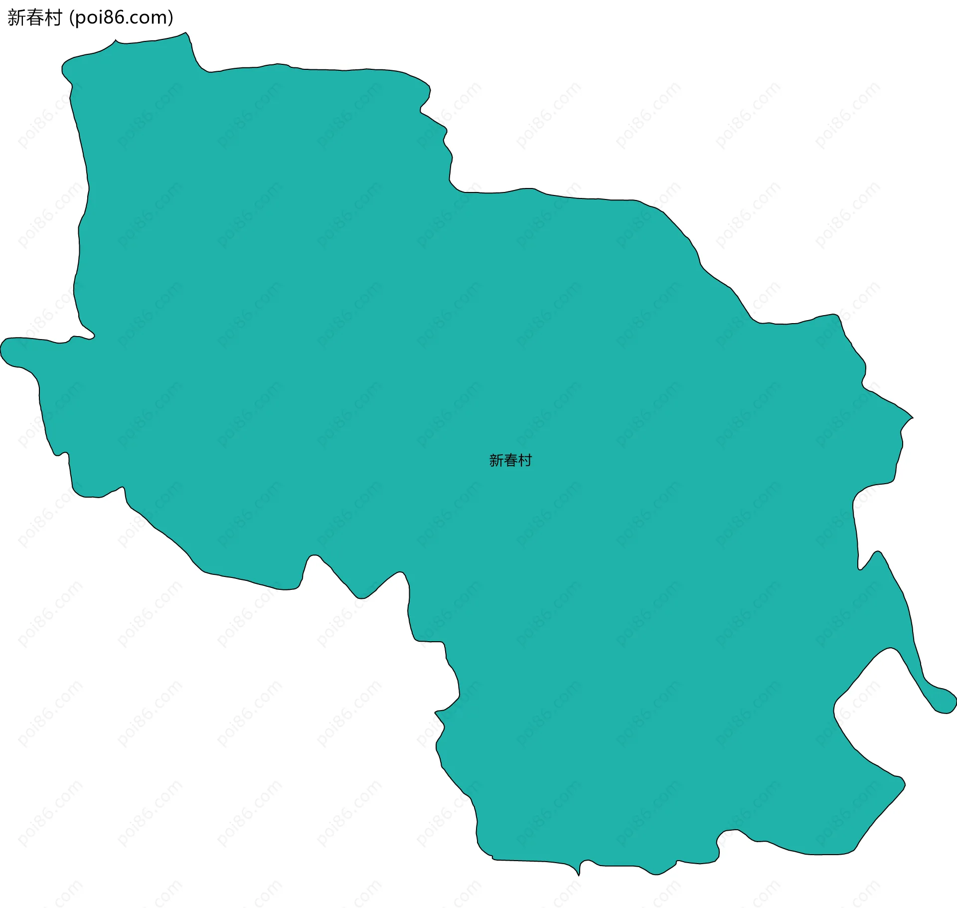 新春村边界地图