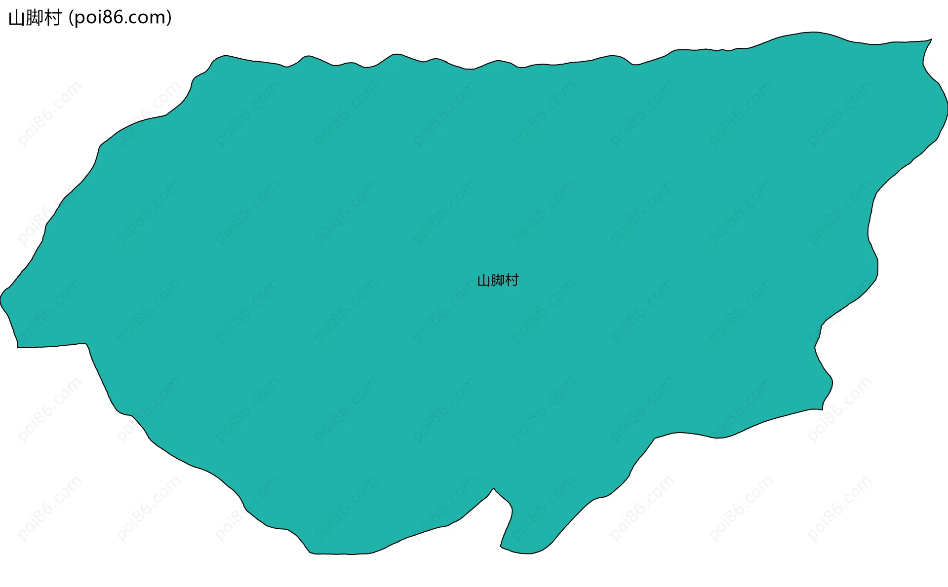 山脚村边界地图
