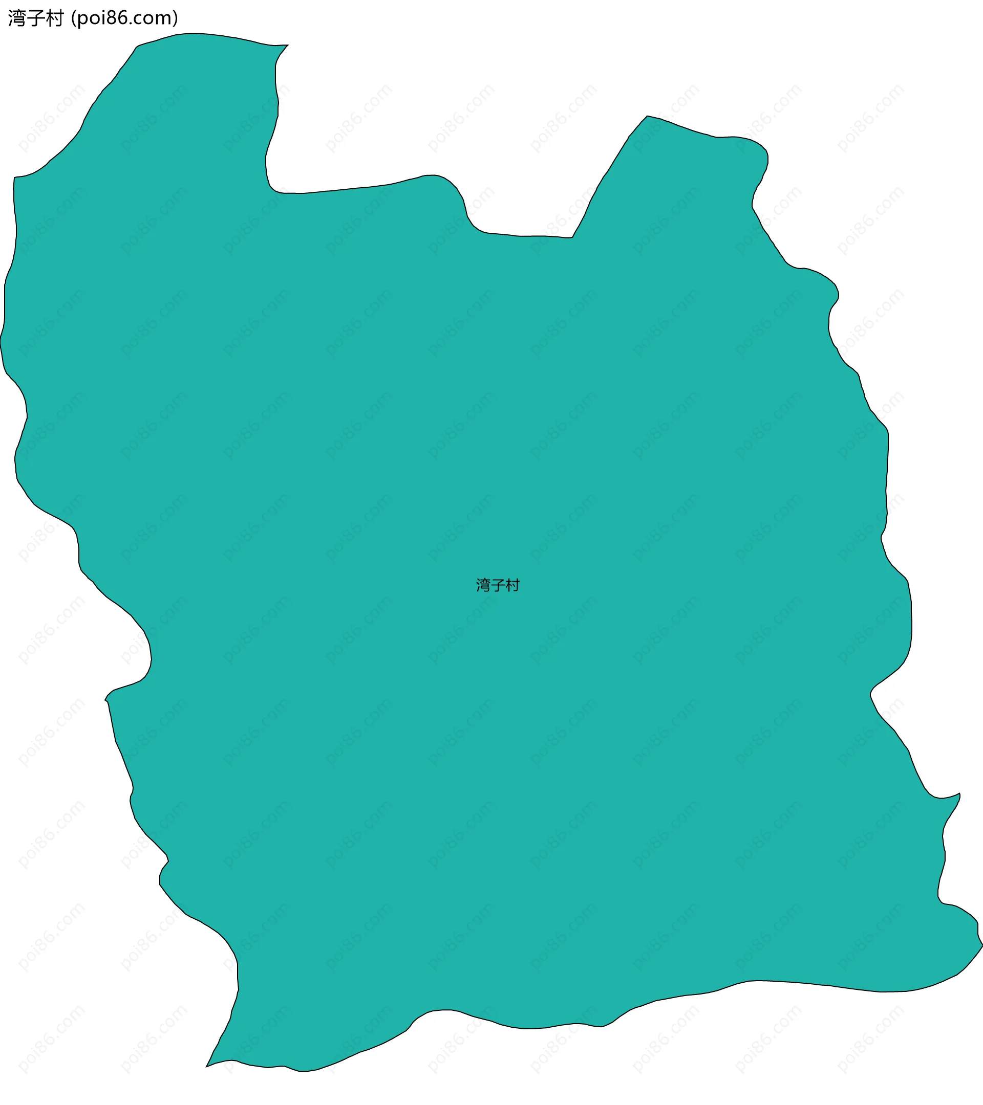 湾子村边界地图