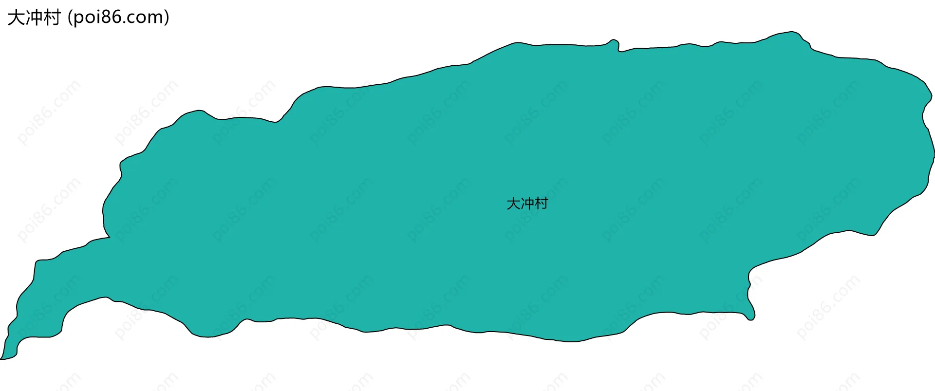 大冲村边界地图