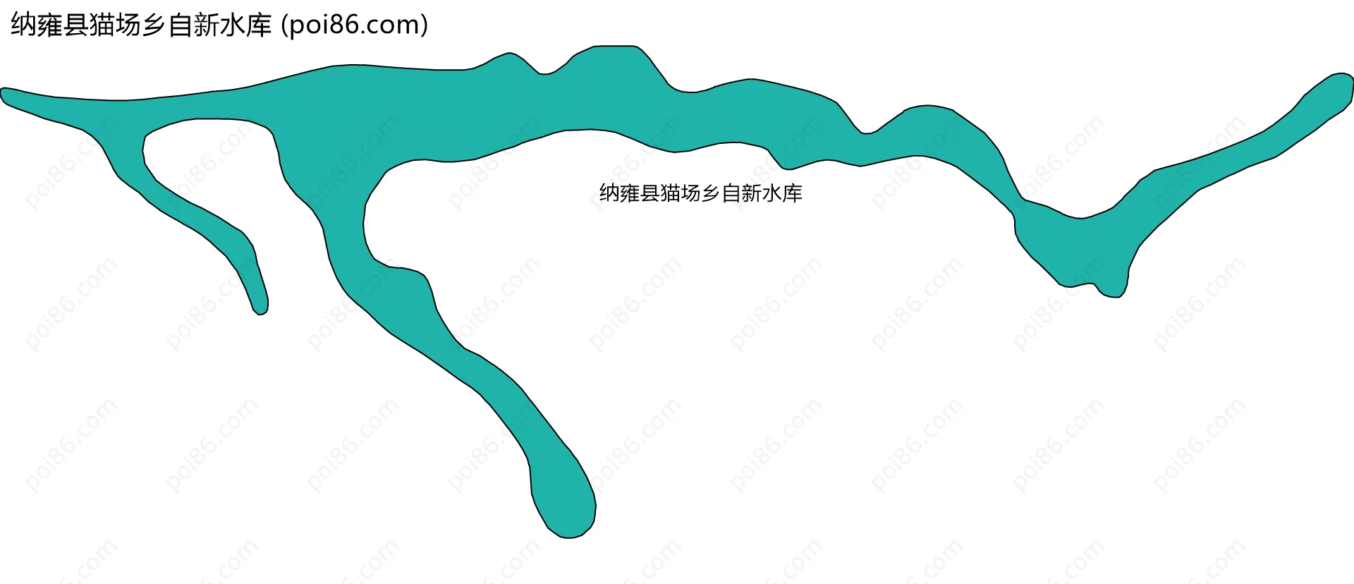 纳雍县猫场乡自新水库边界地图