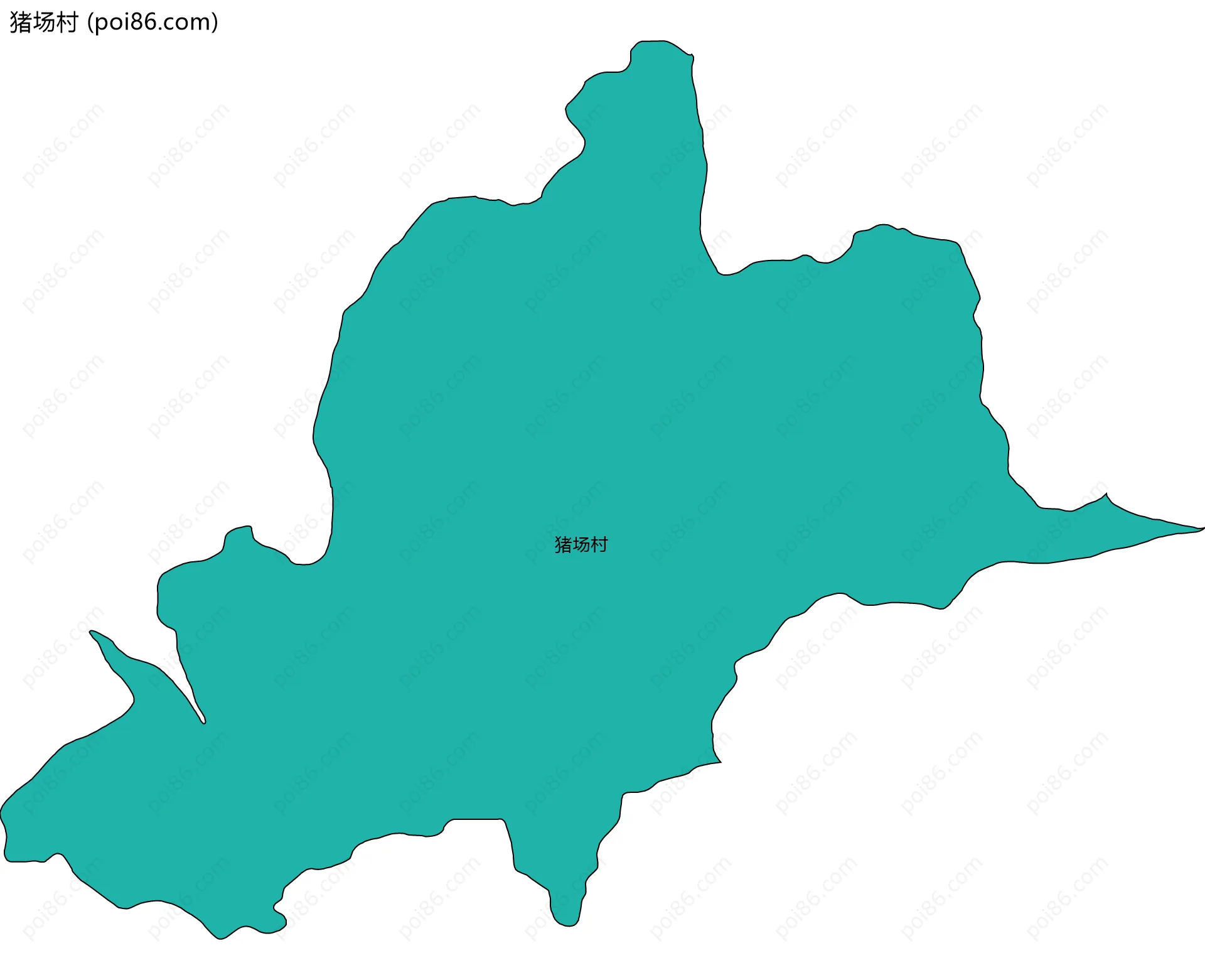 猪场村边界地图
