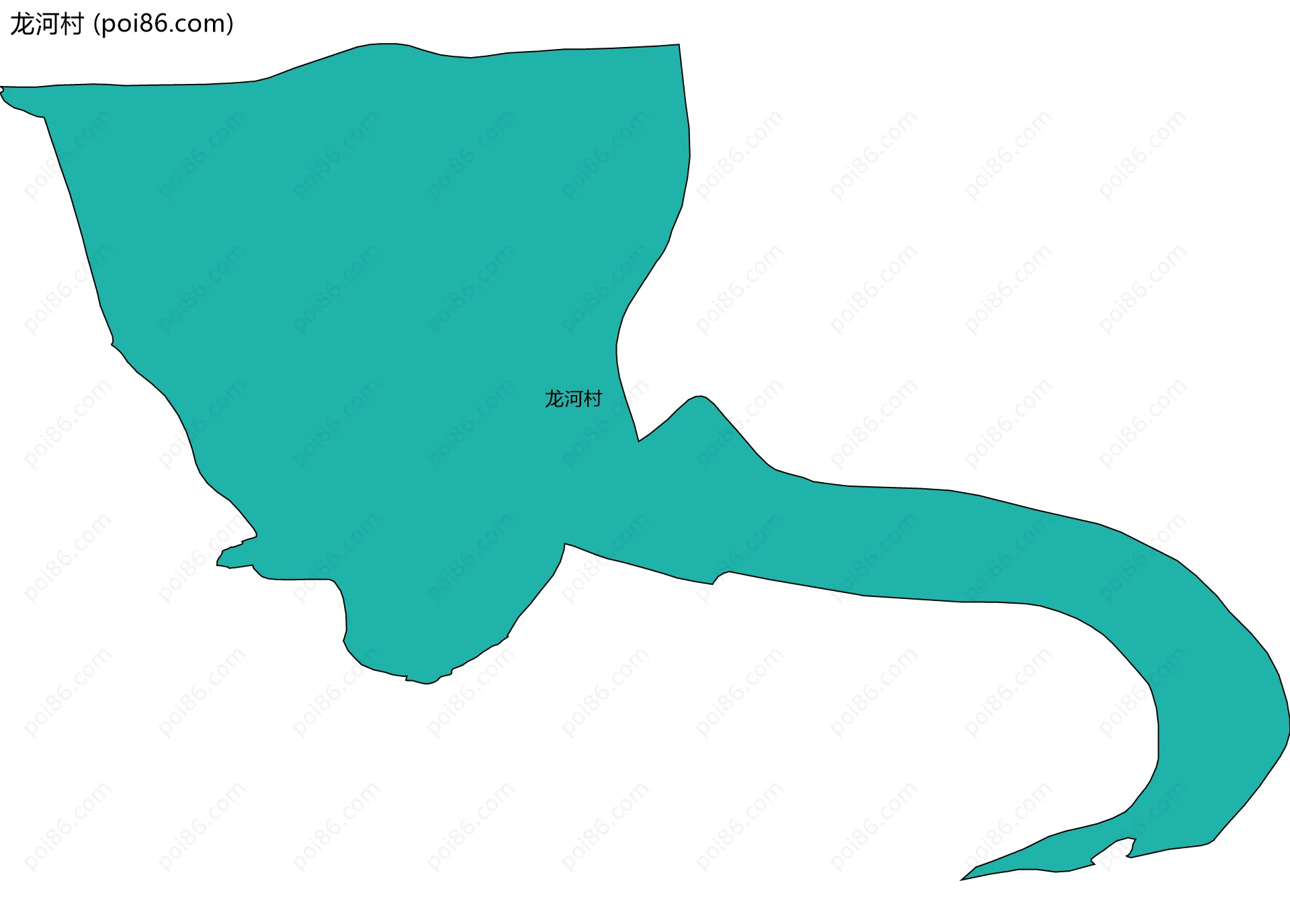 龙河村边界地图