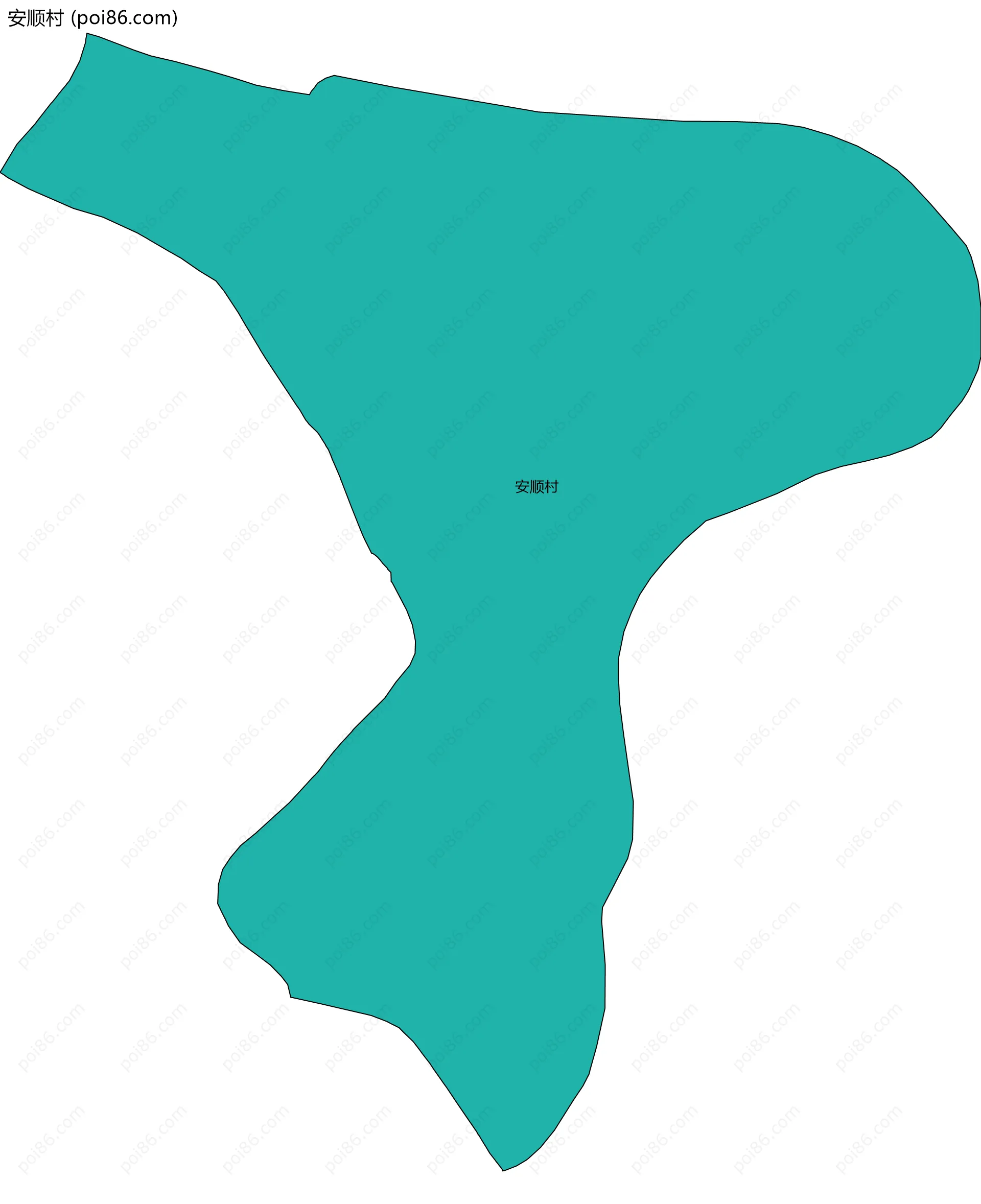 安顺村边界地图