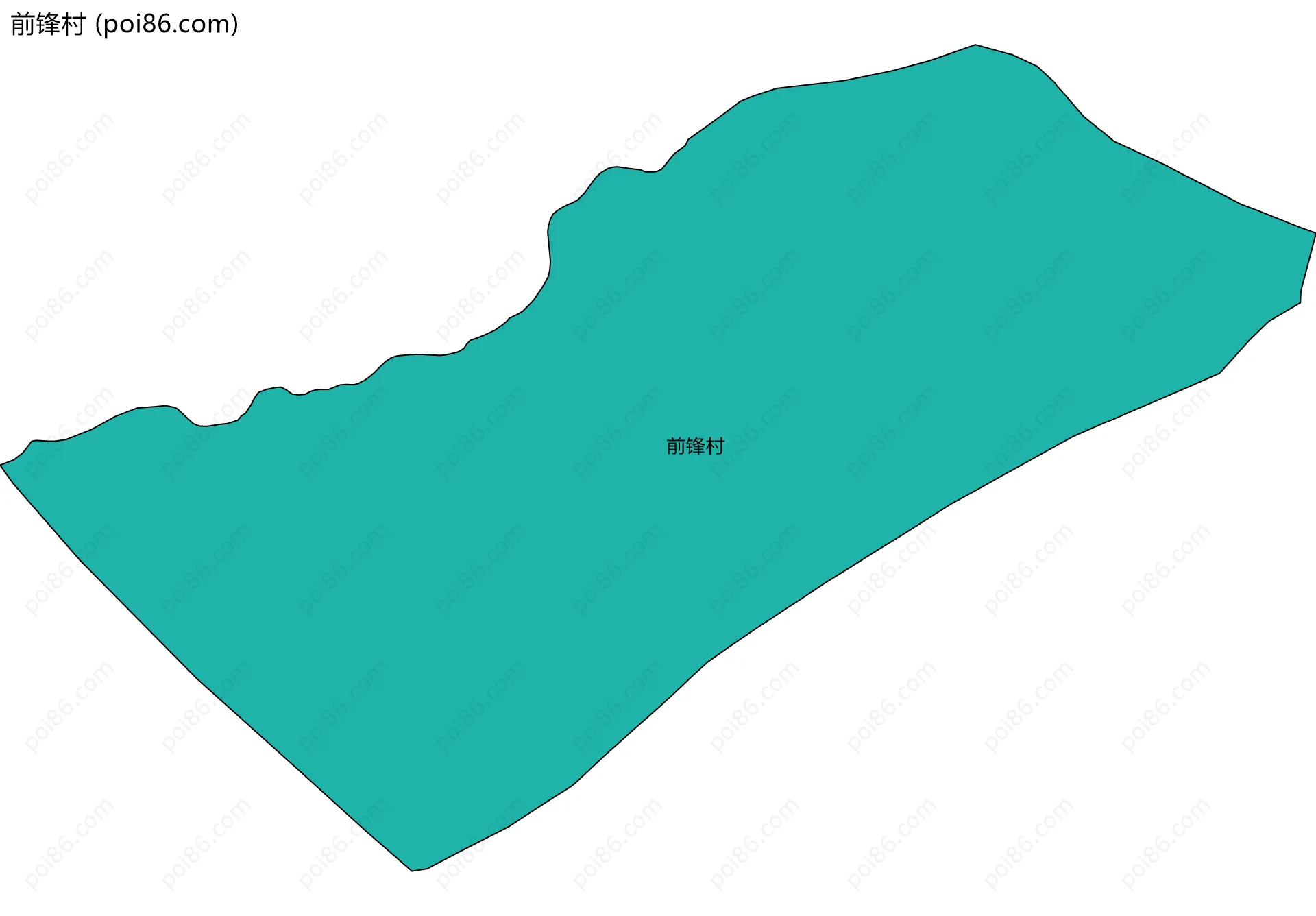 前锋村边界地图