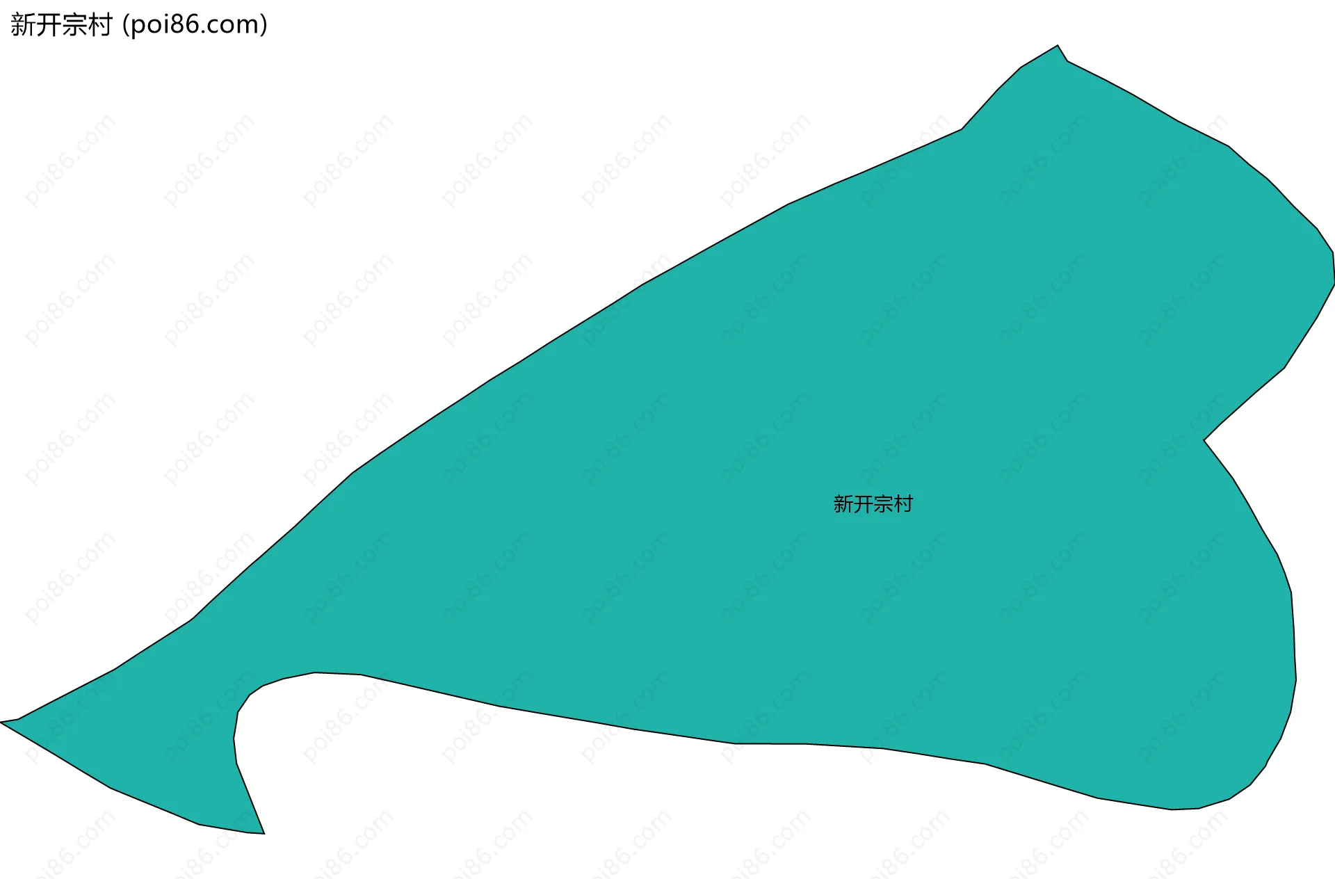 新开宗村边界地图