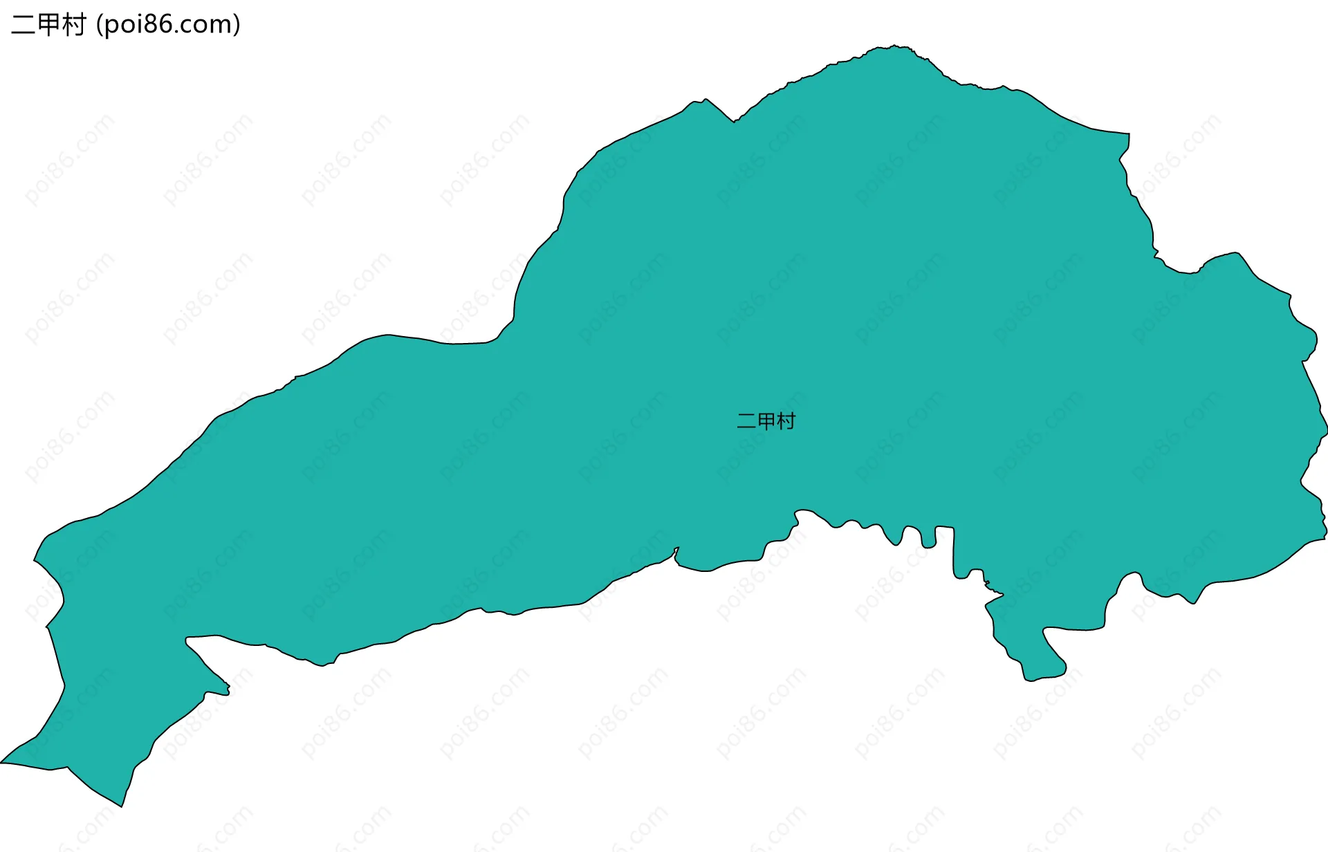 二甲村边界地图