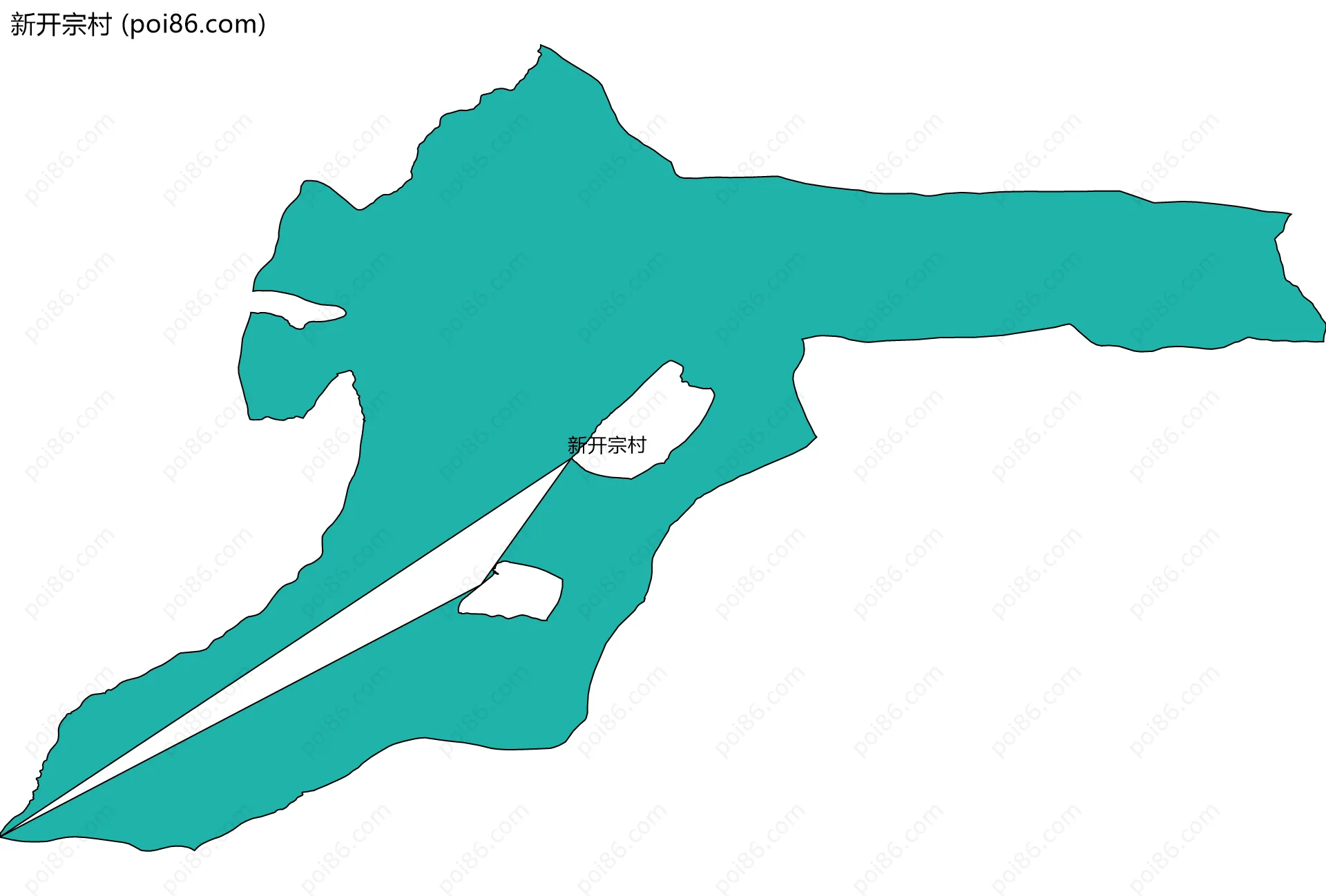 新开宗村边界地图