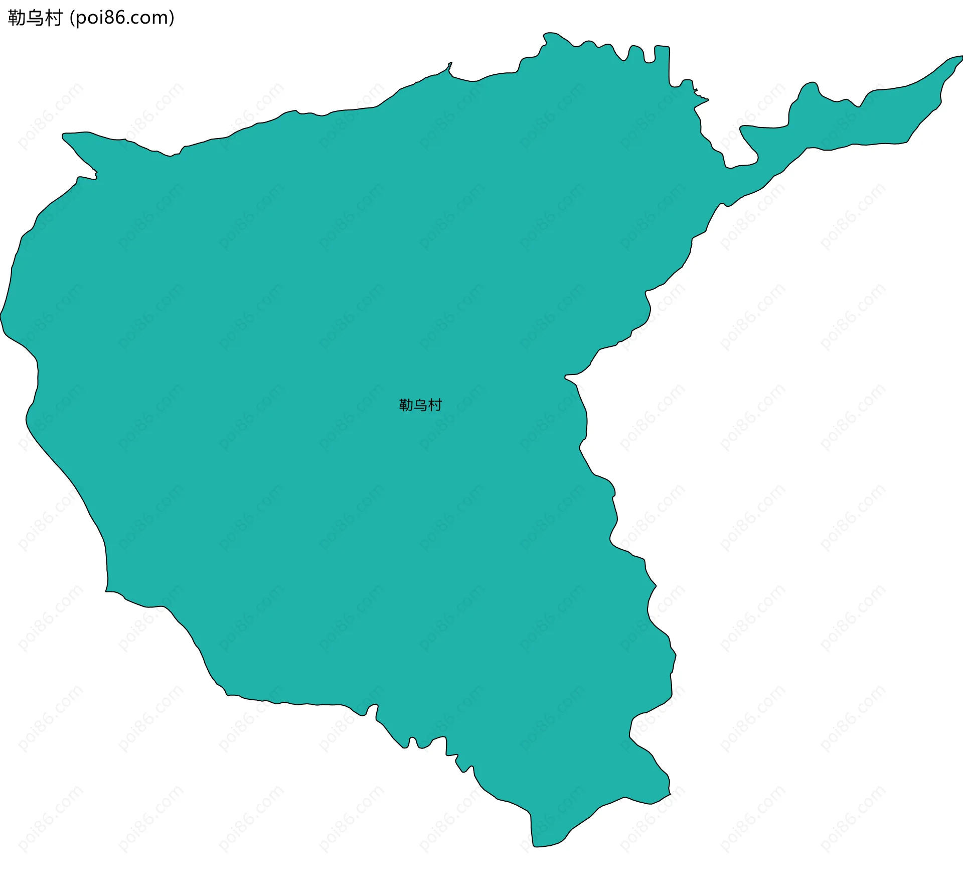 勒乌村边界地图