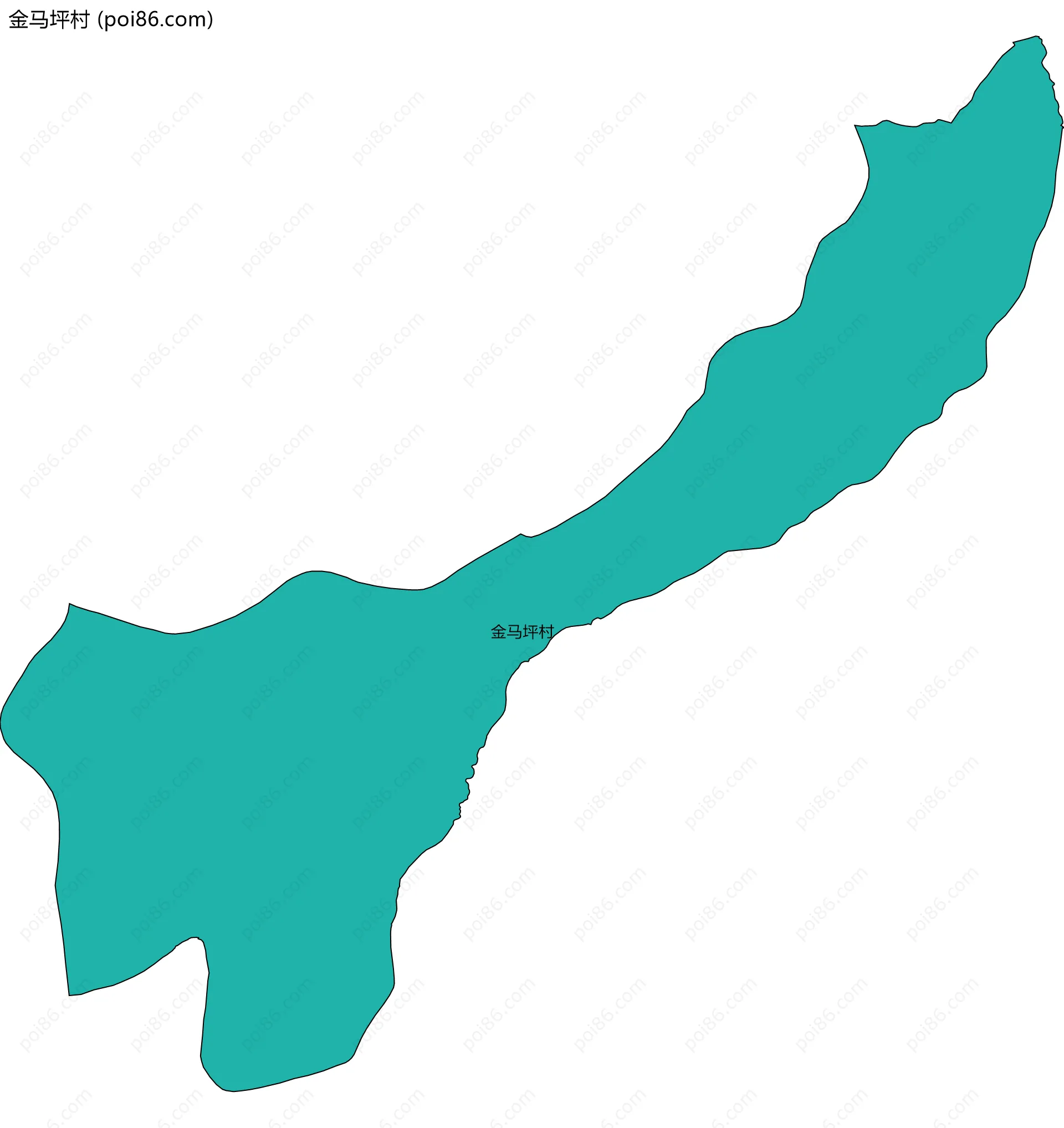 金马坪村边界地图
