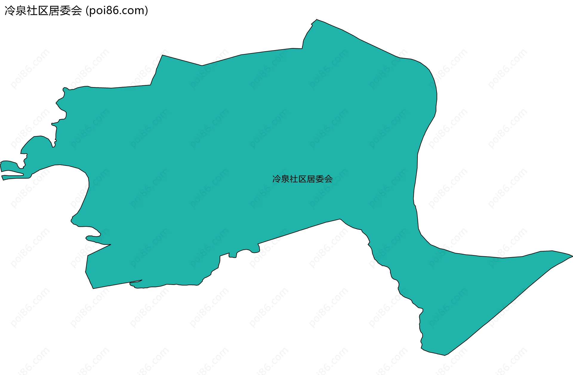冷泉社区居委会边界地图