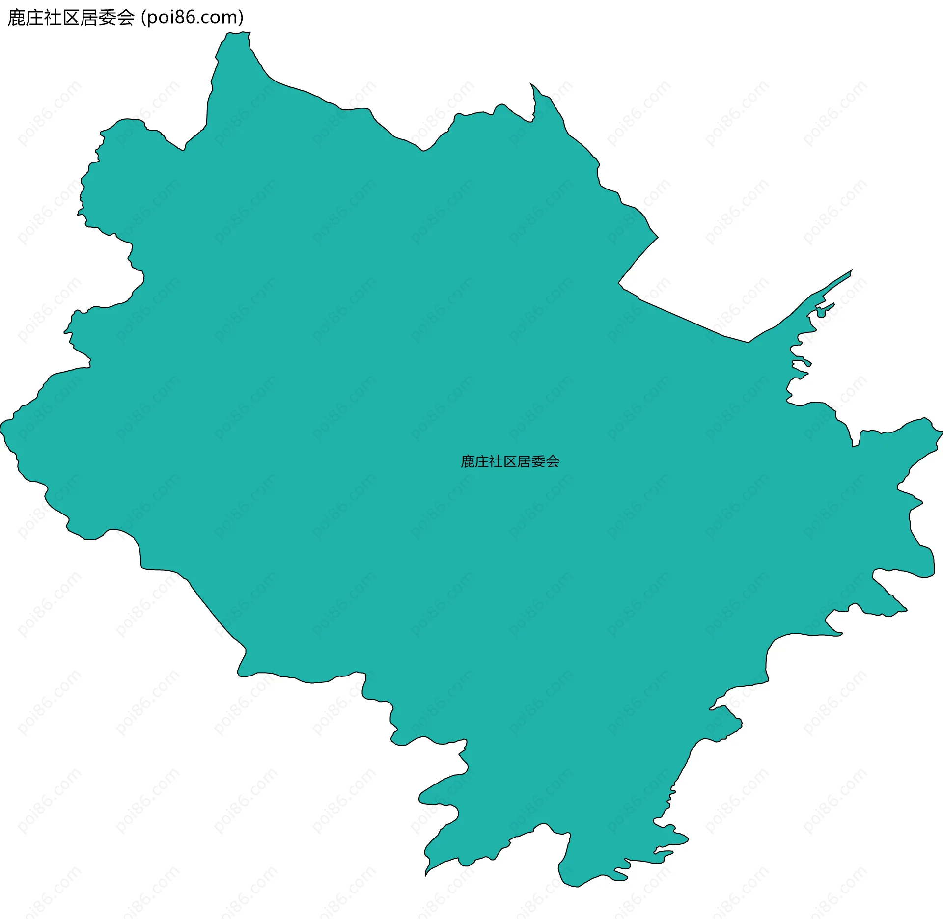 鹿庄社区居委会边界地图