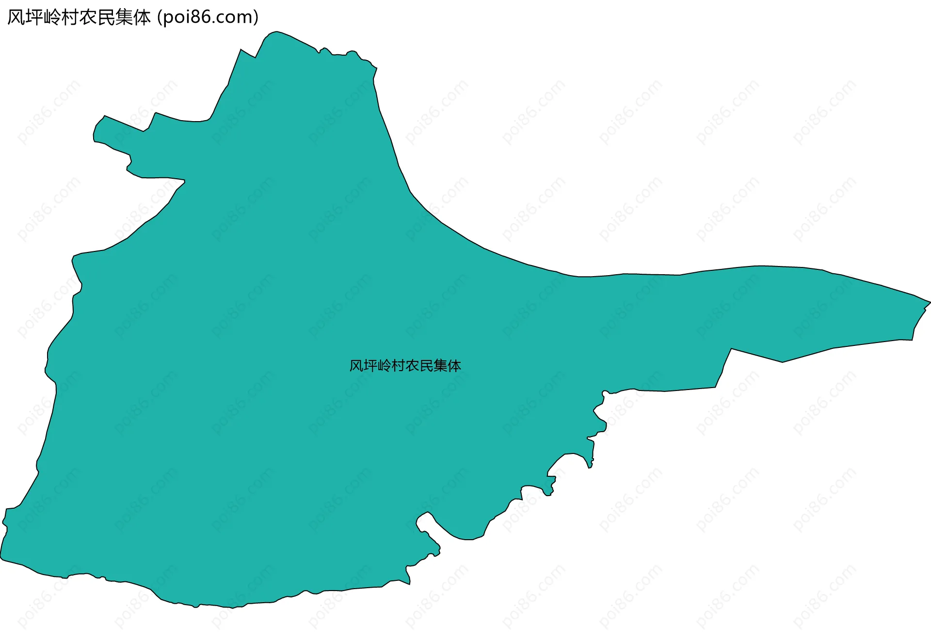 风坪岭村农民集体边界地图