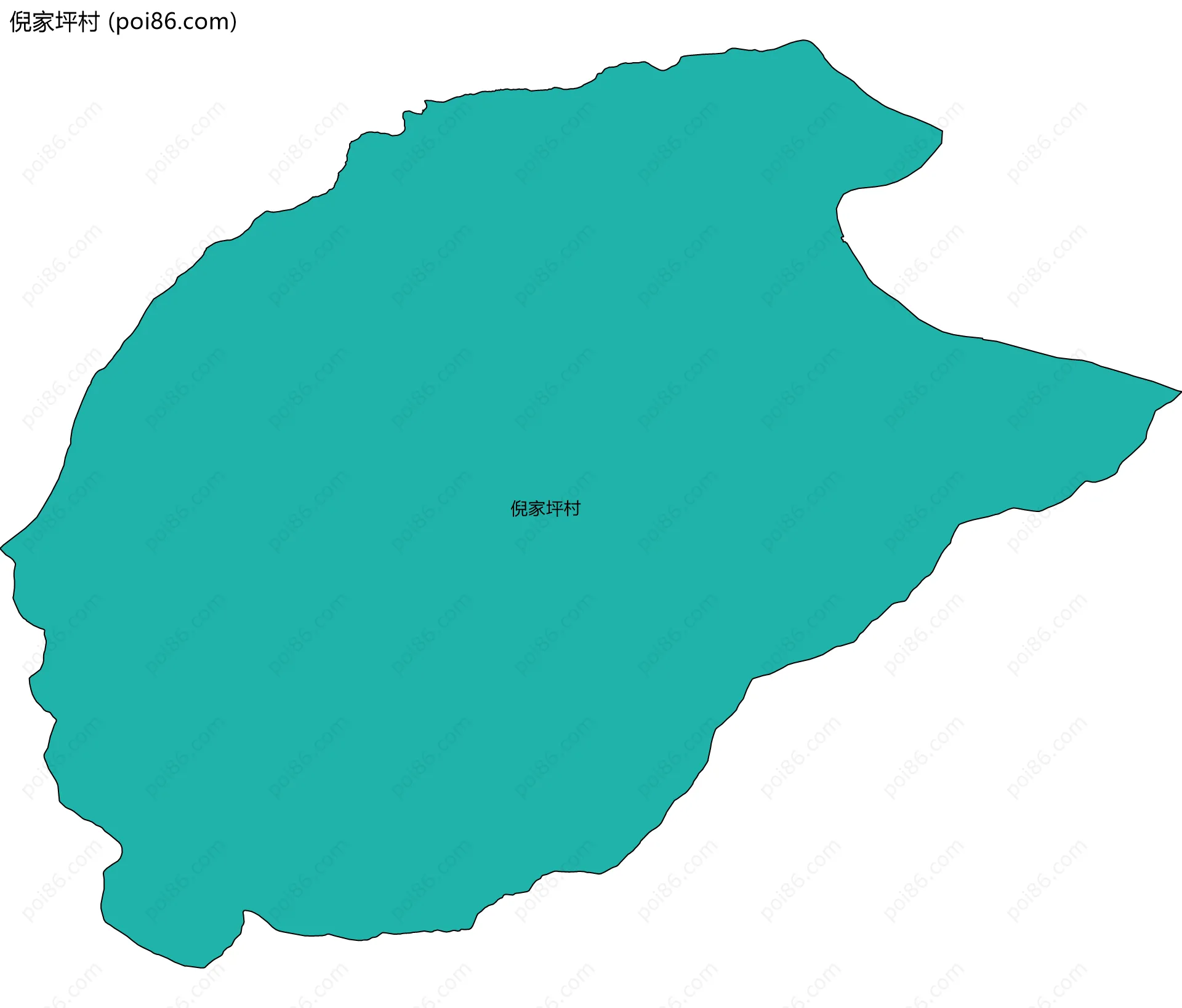 倪家坪村边界地图