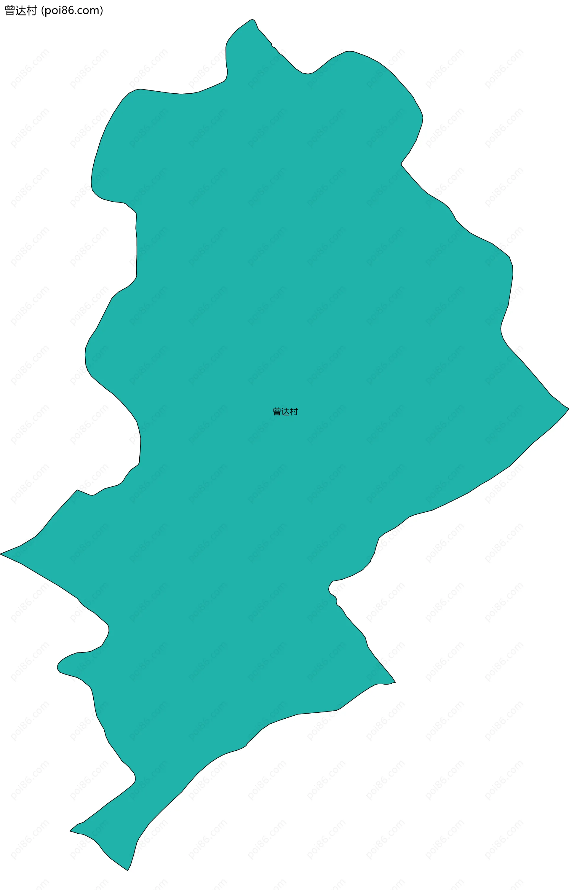 曾达村边界地图