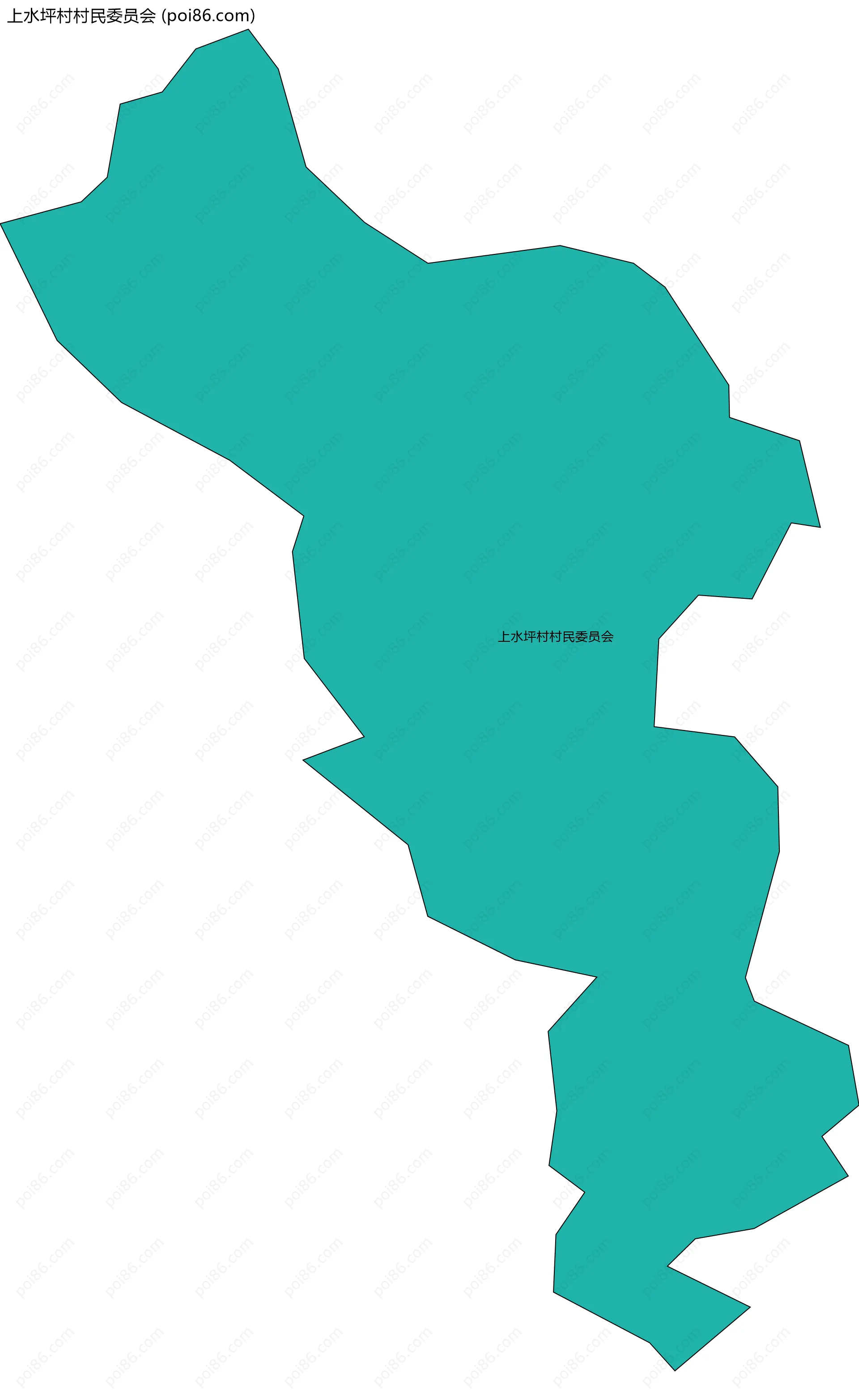 上水坪村村民委员会边界地图