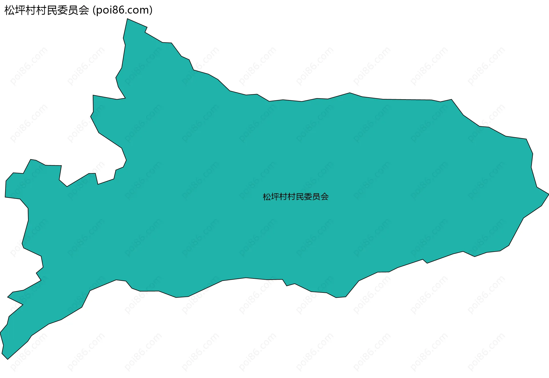 松坪村村民委员会边界地图