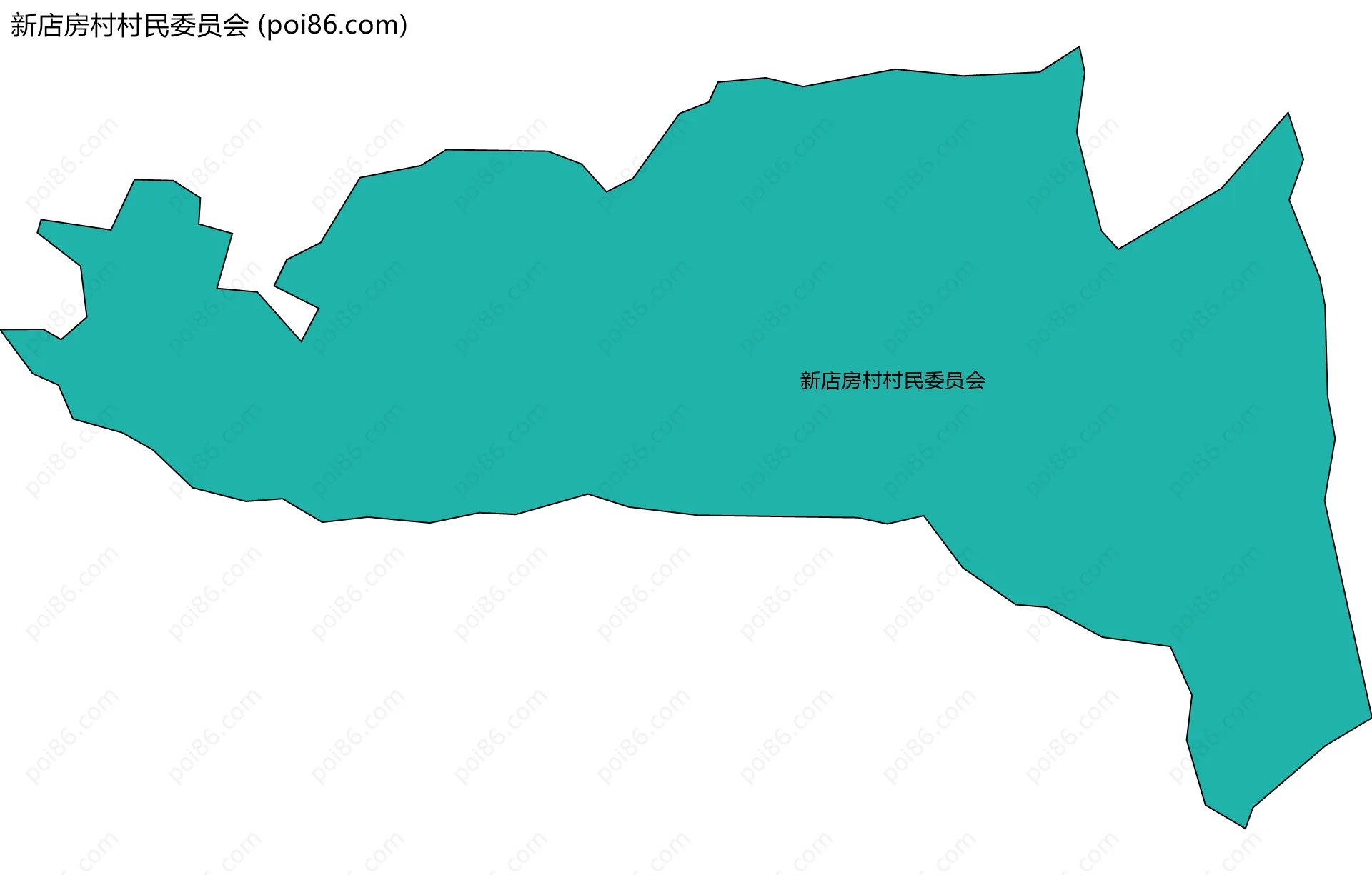 新店房村村民委员会边界地图