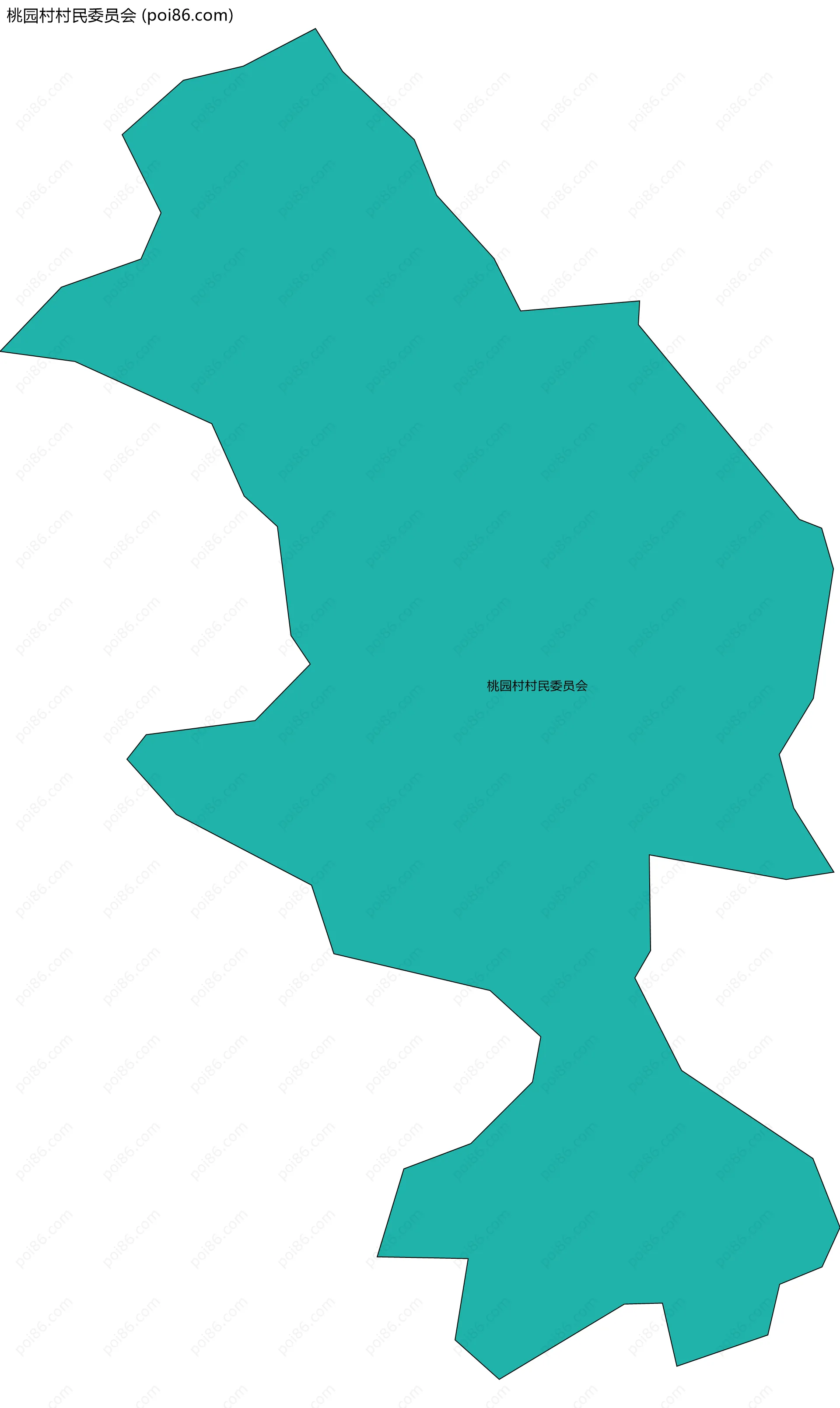 桃园村村民委员会边界地图