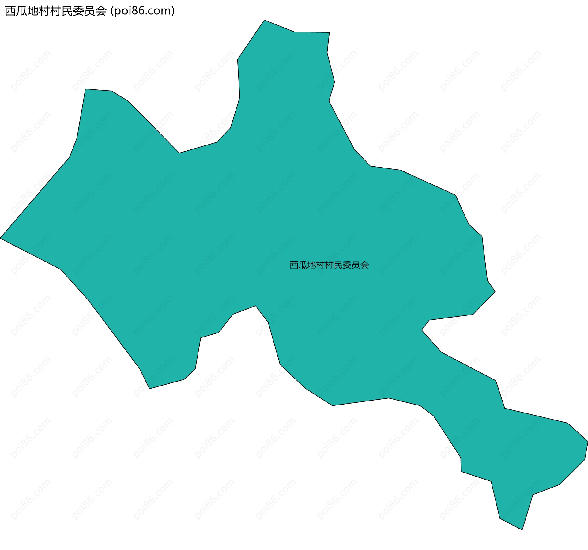 西瓜地村村民委员会边界地图