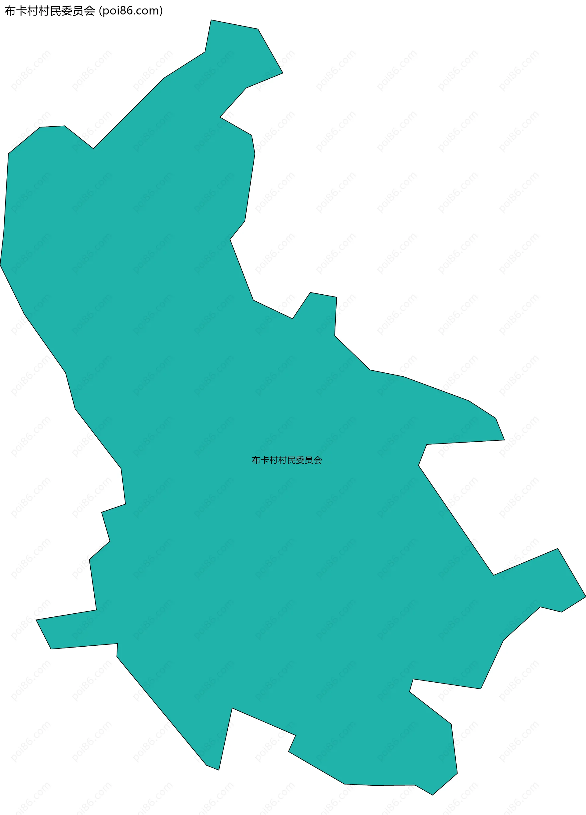 布卡村村民委员会边界地图