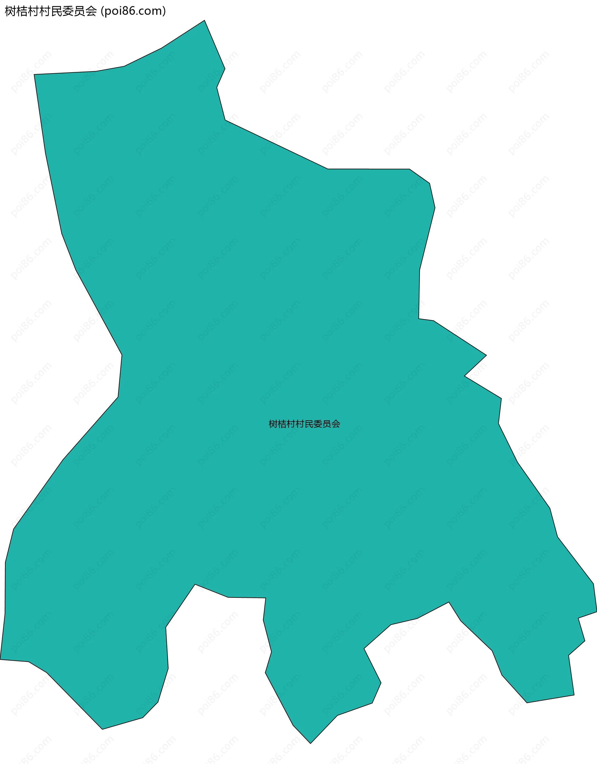 树桔村村民委员会边界地图