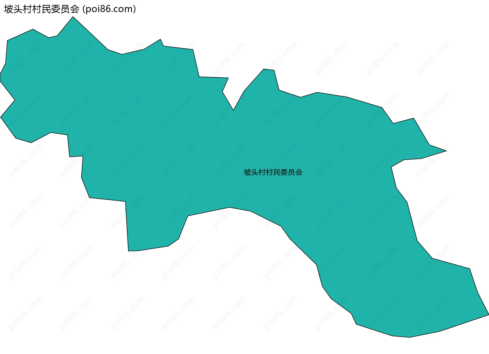 坡头村村民委员会边界地图