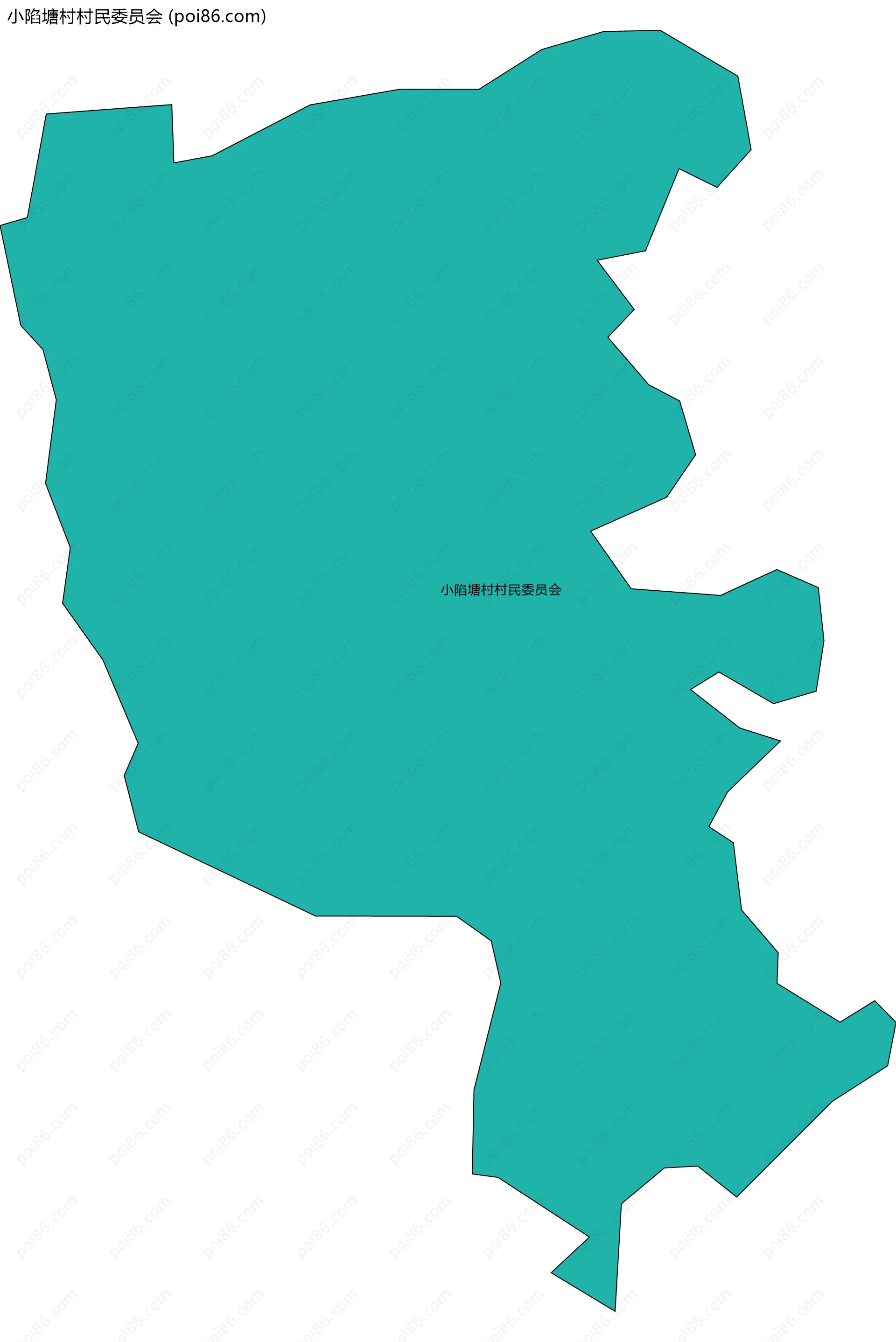 小陷塘村村民委员会边界地图