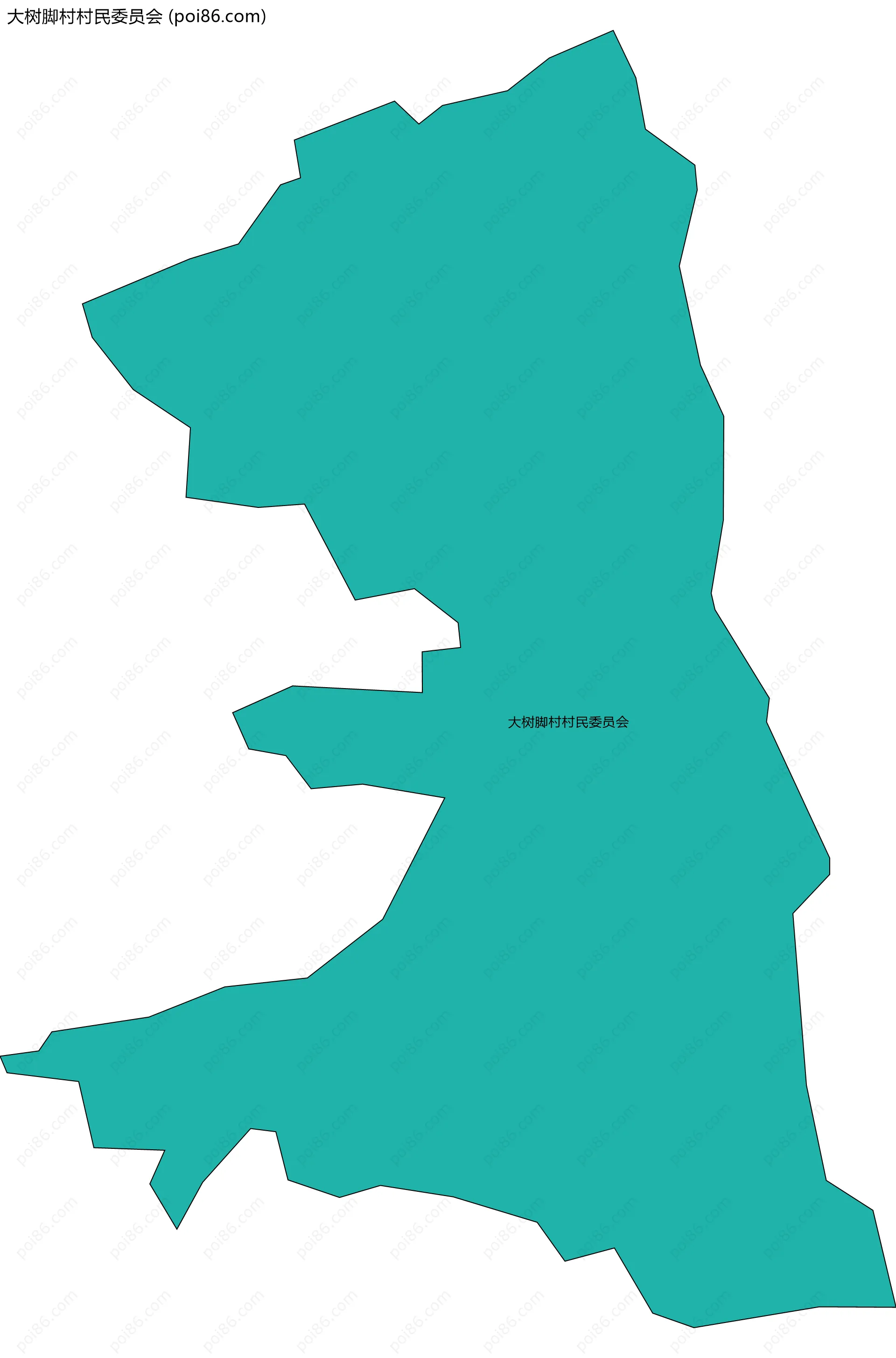 大树脚村村民委员会边界地图