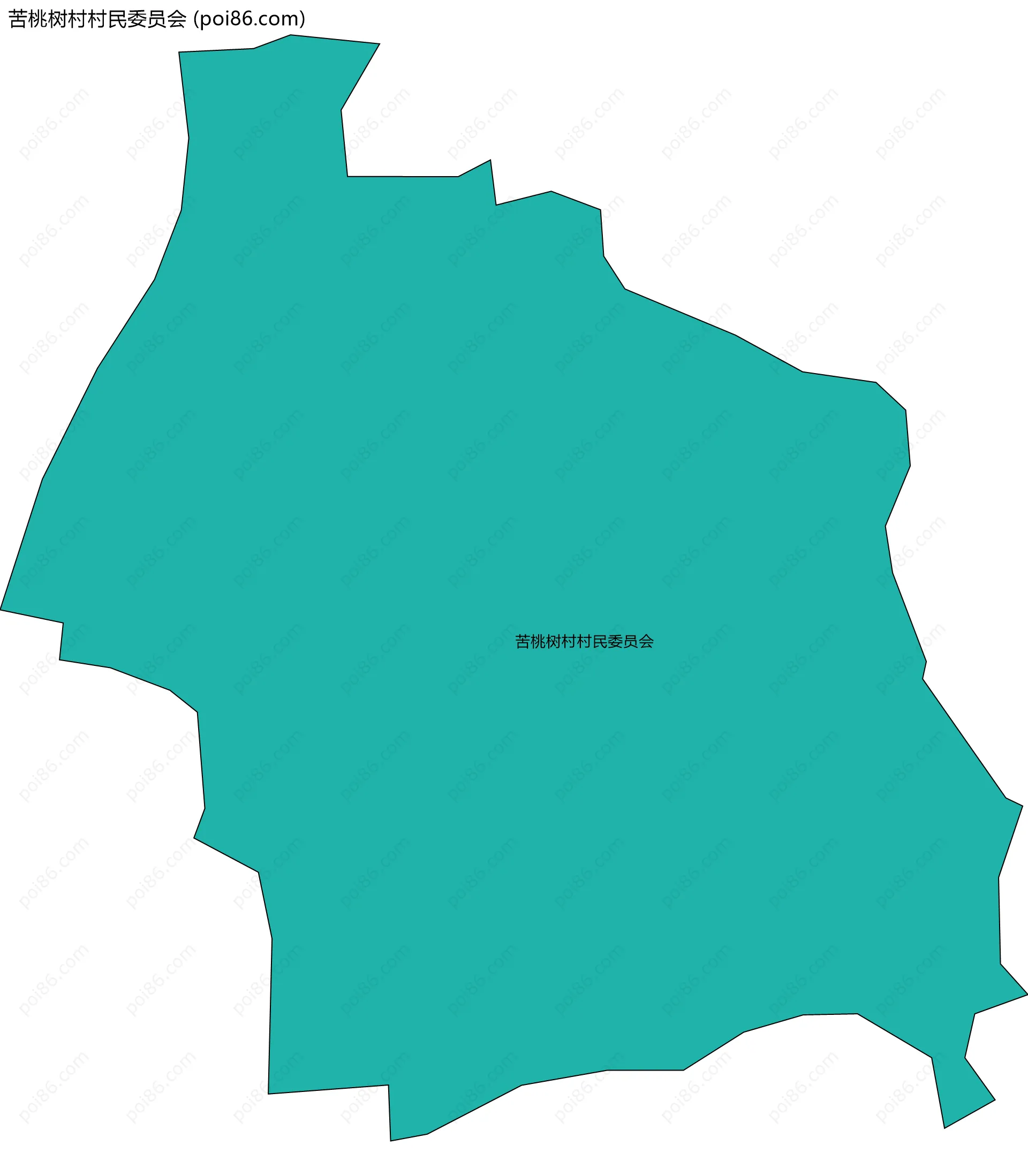 苦桃树村村民委员会边界地图