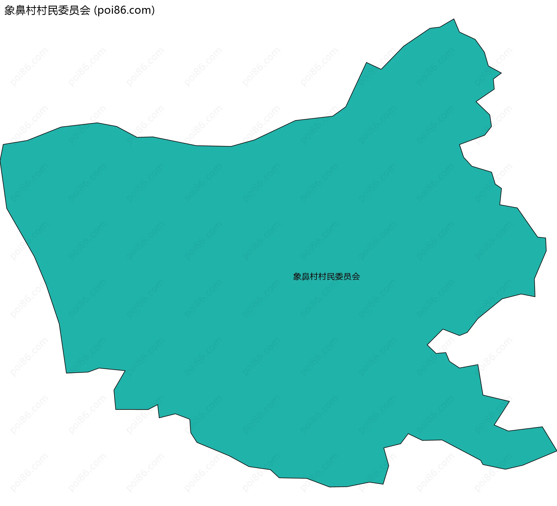 象鼻村村民委员会边界地图