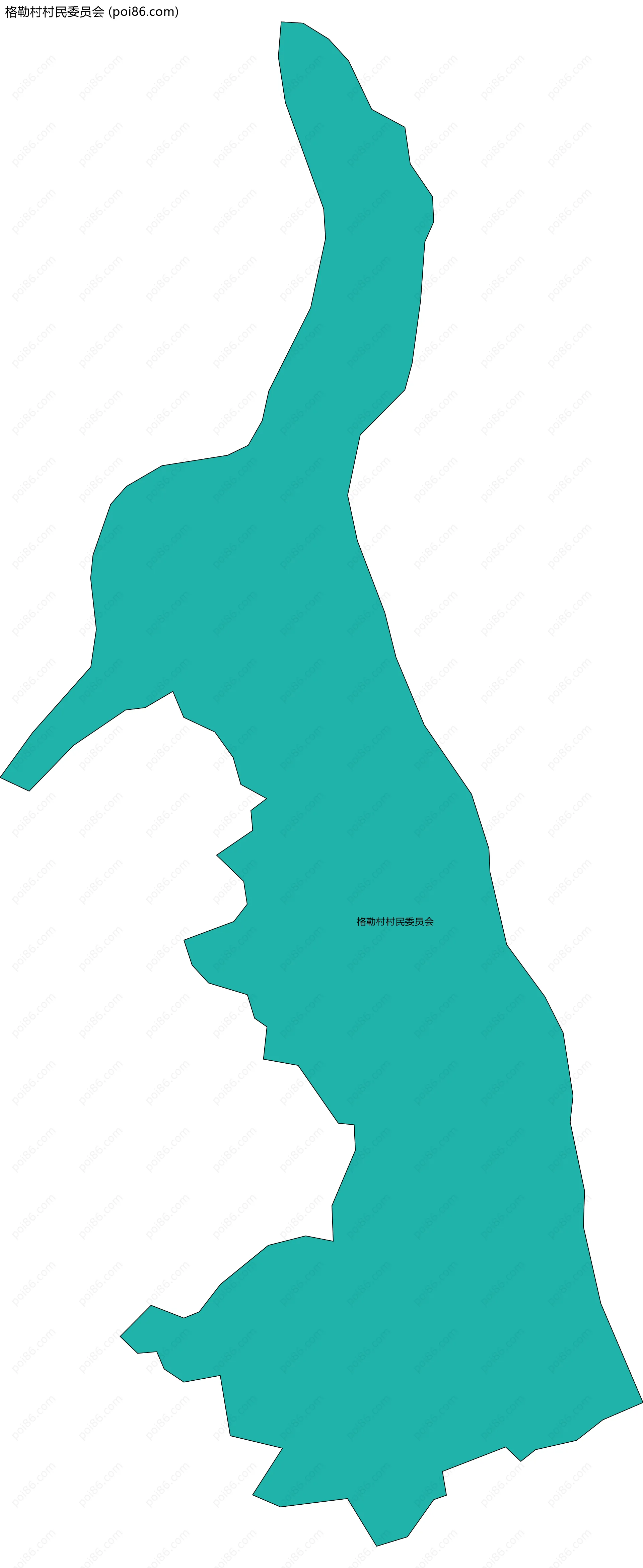 格勒村村民委员会边界地图