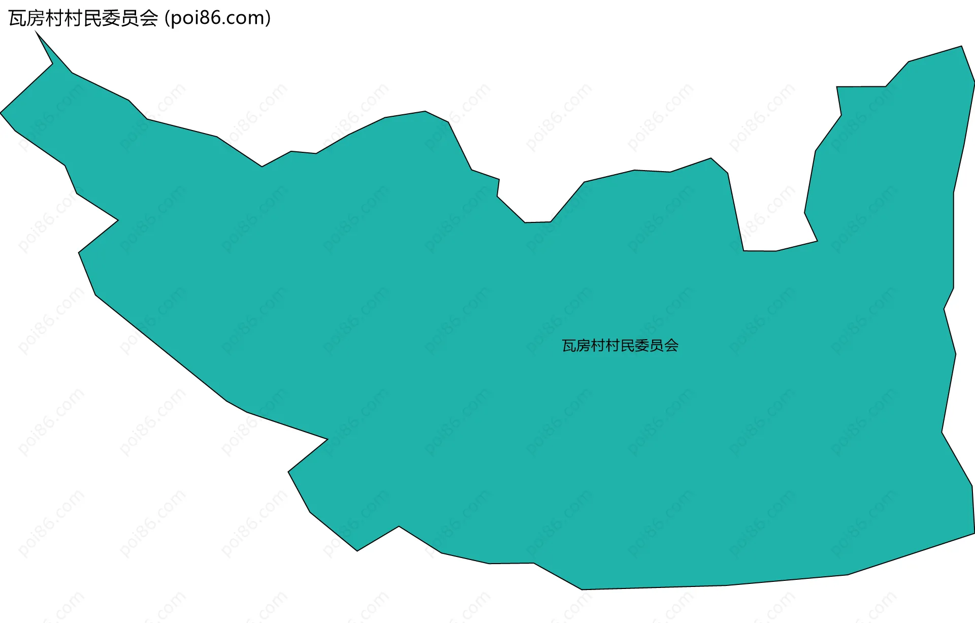 瓦房村村民委员会边界地图