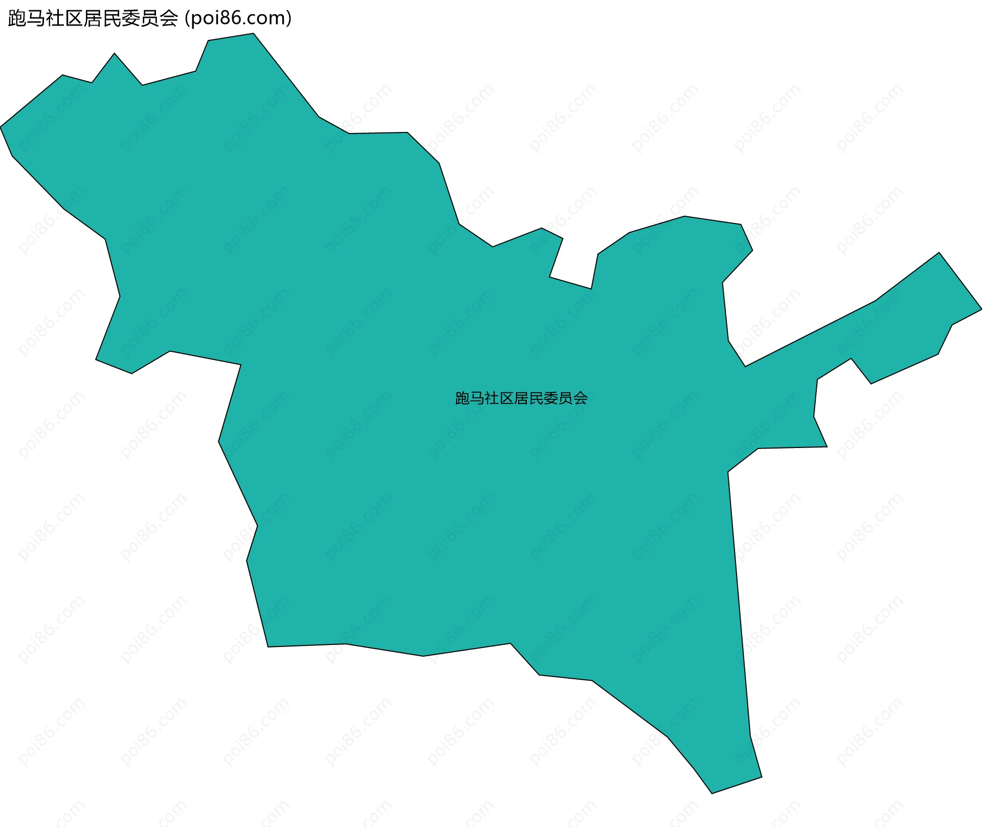 跑马社区居民委员会边界地图