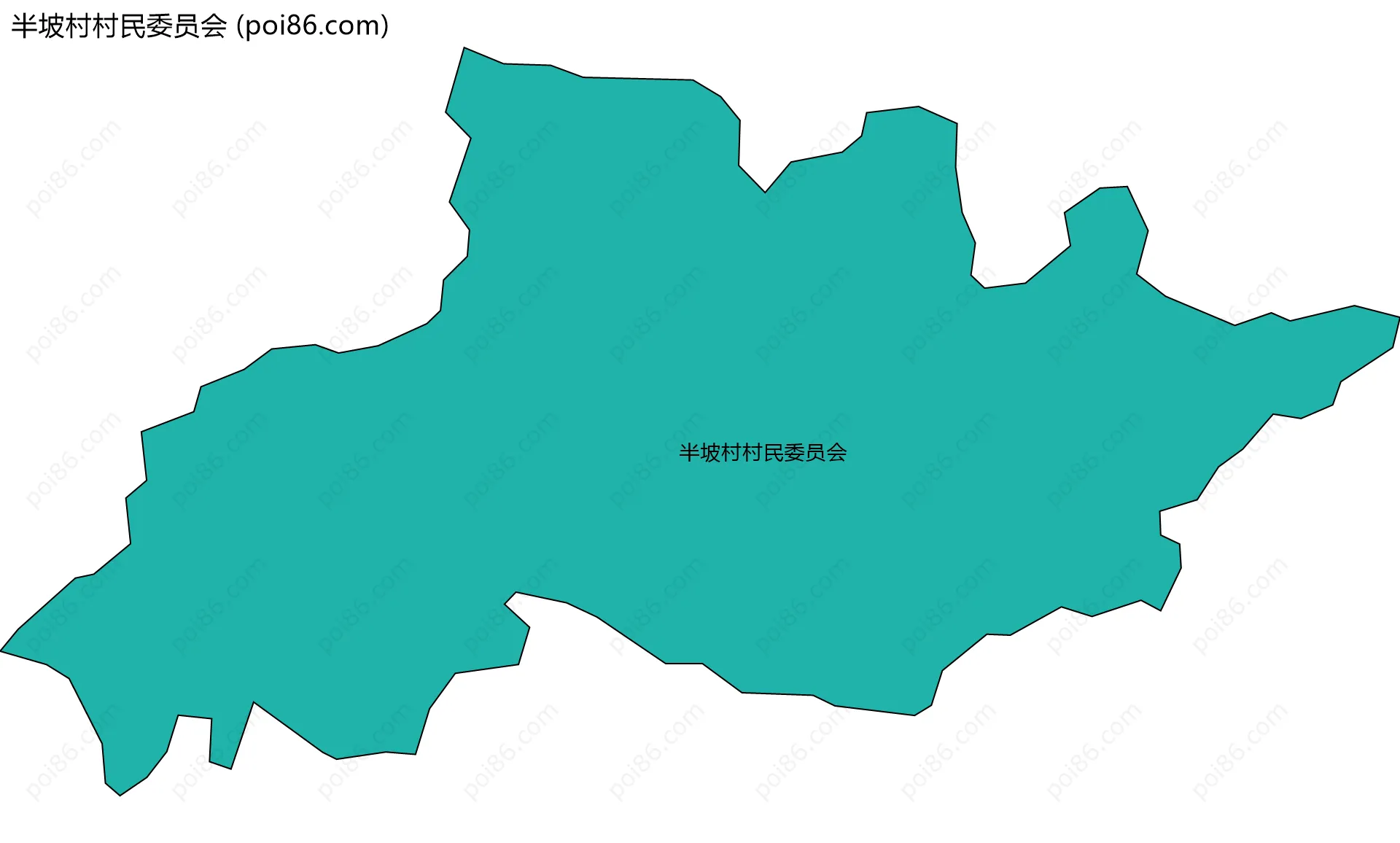 半坡村村民委员会边界地图