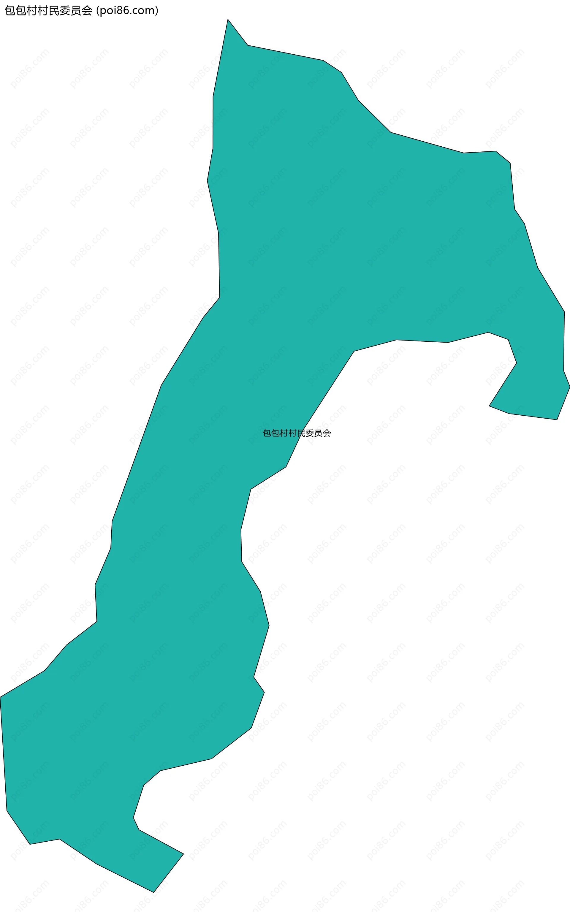 包包村村民委员会边界地图