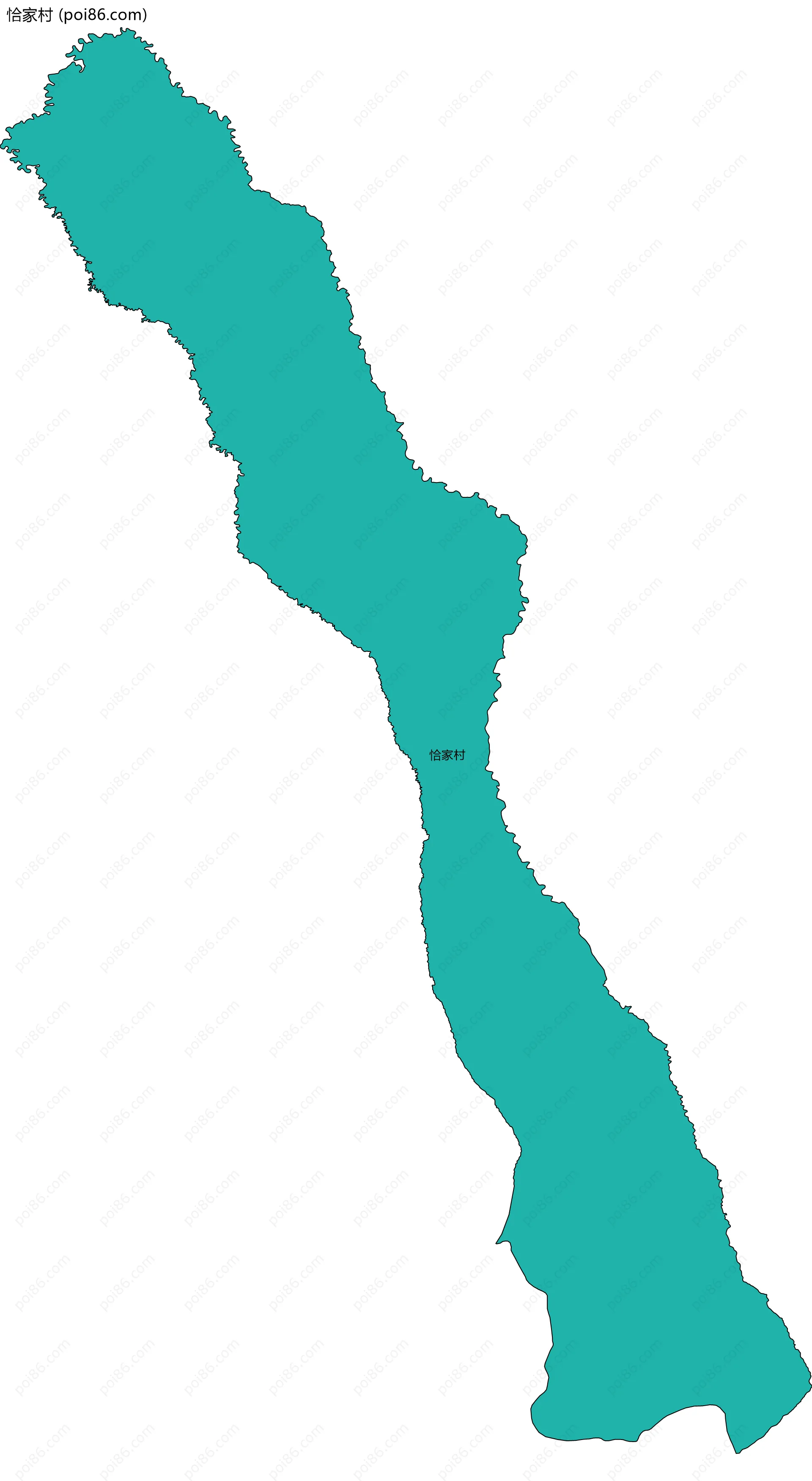 恰家村边界地图