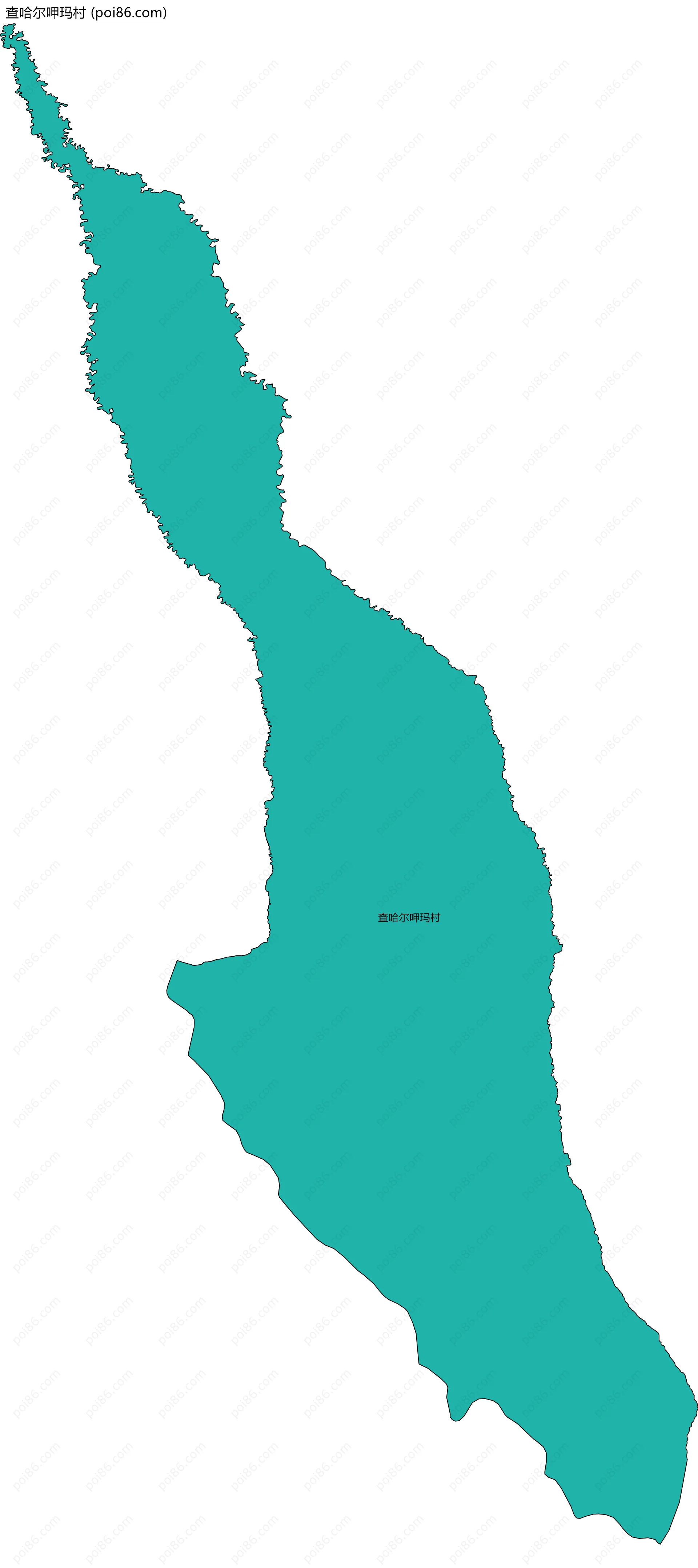 查哈尔呷玛村边界地图