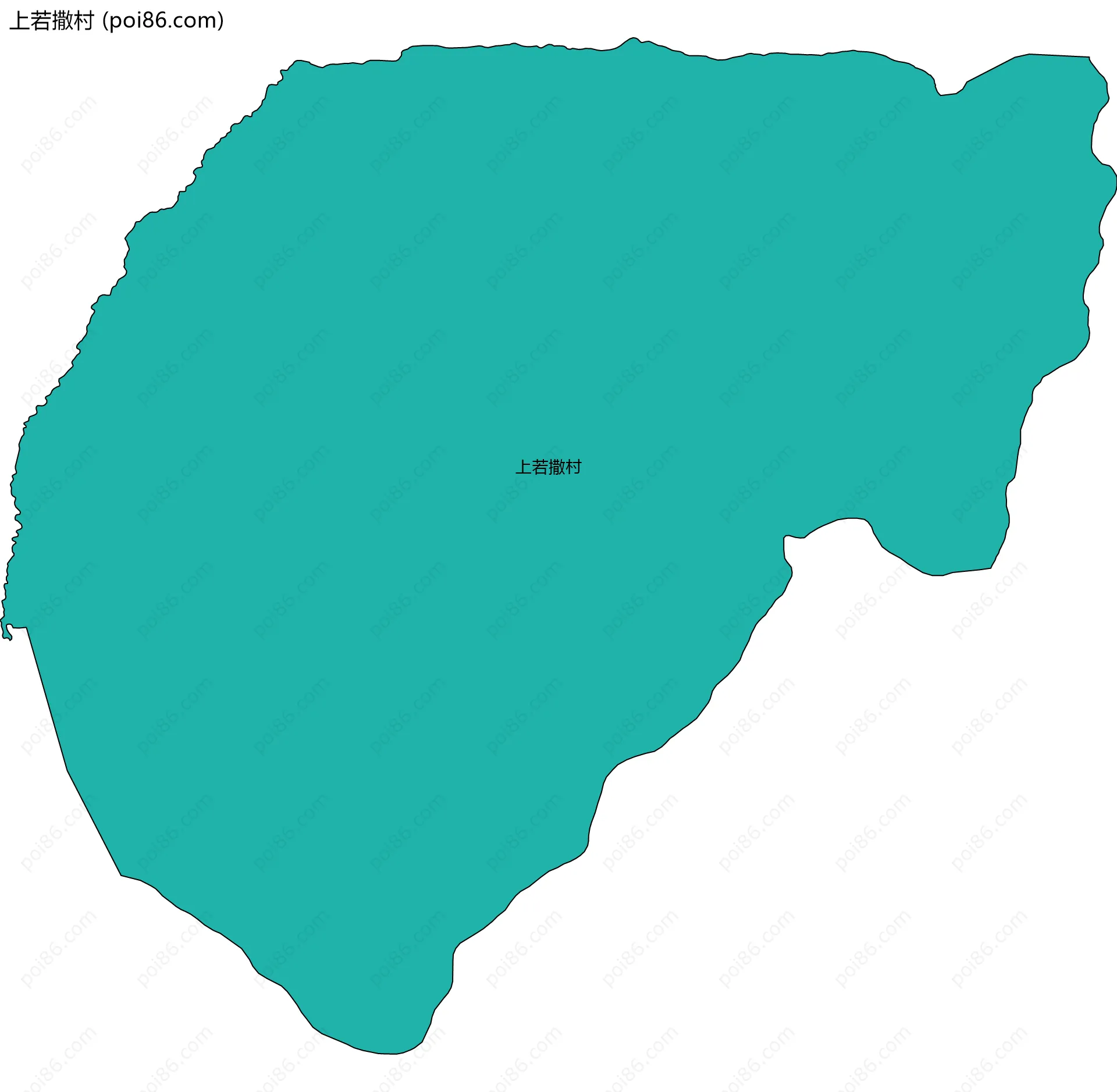 上若撒村边界地图