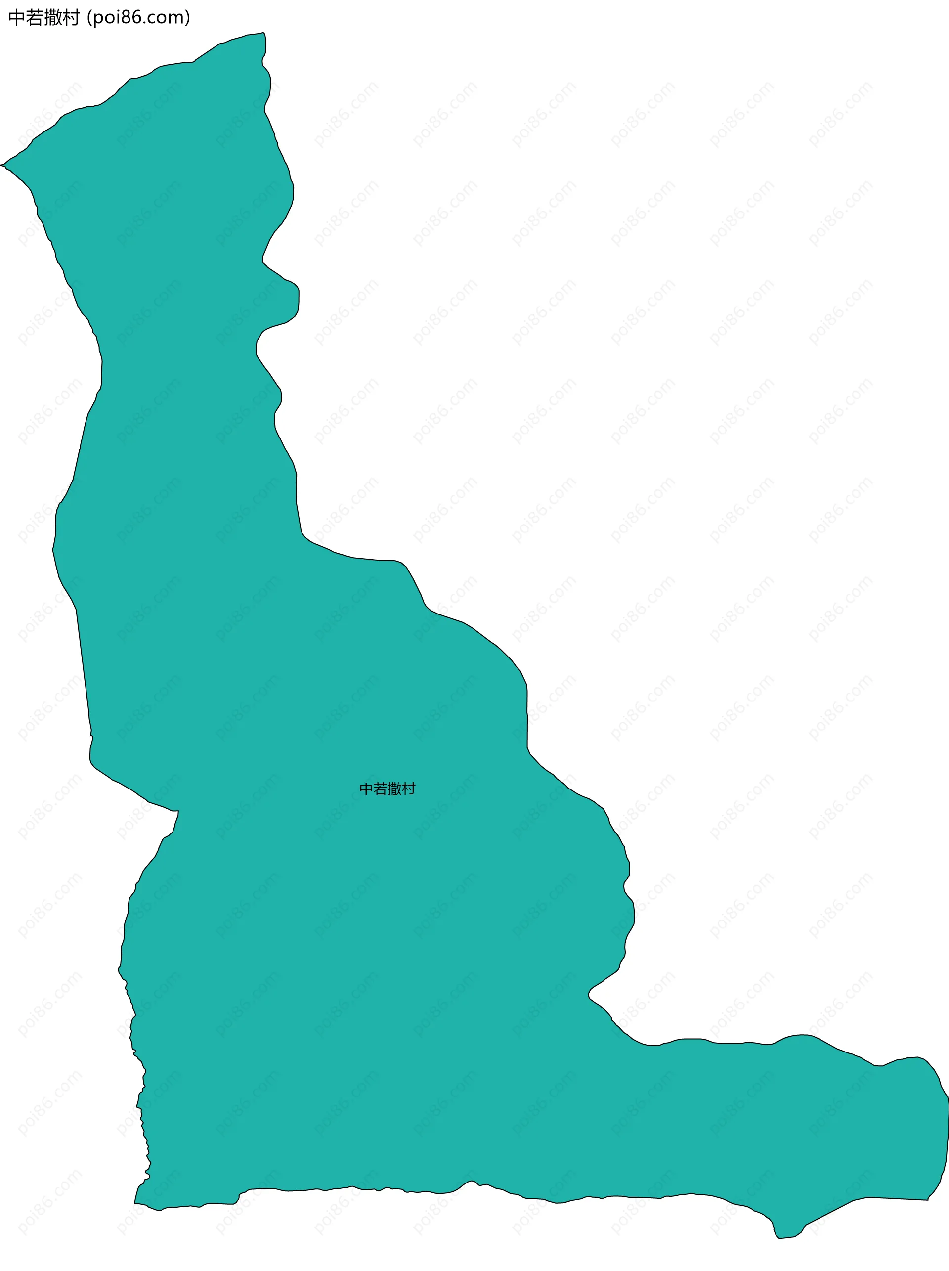 中若撒村边界地图