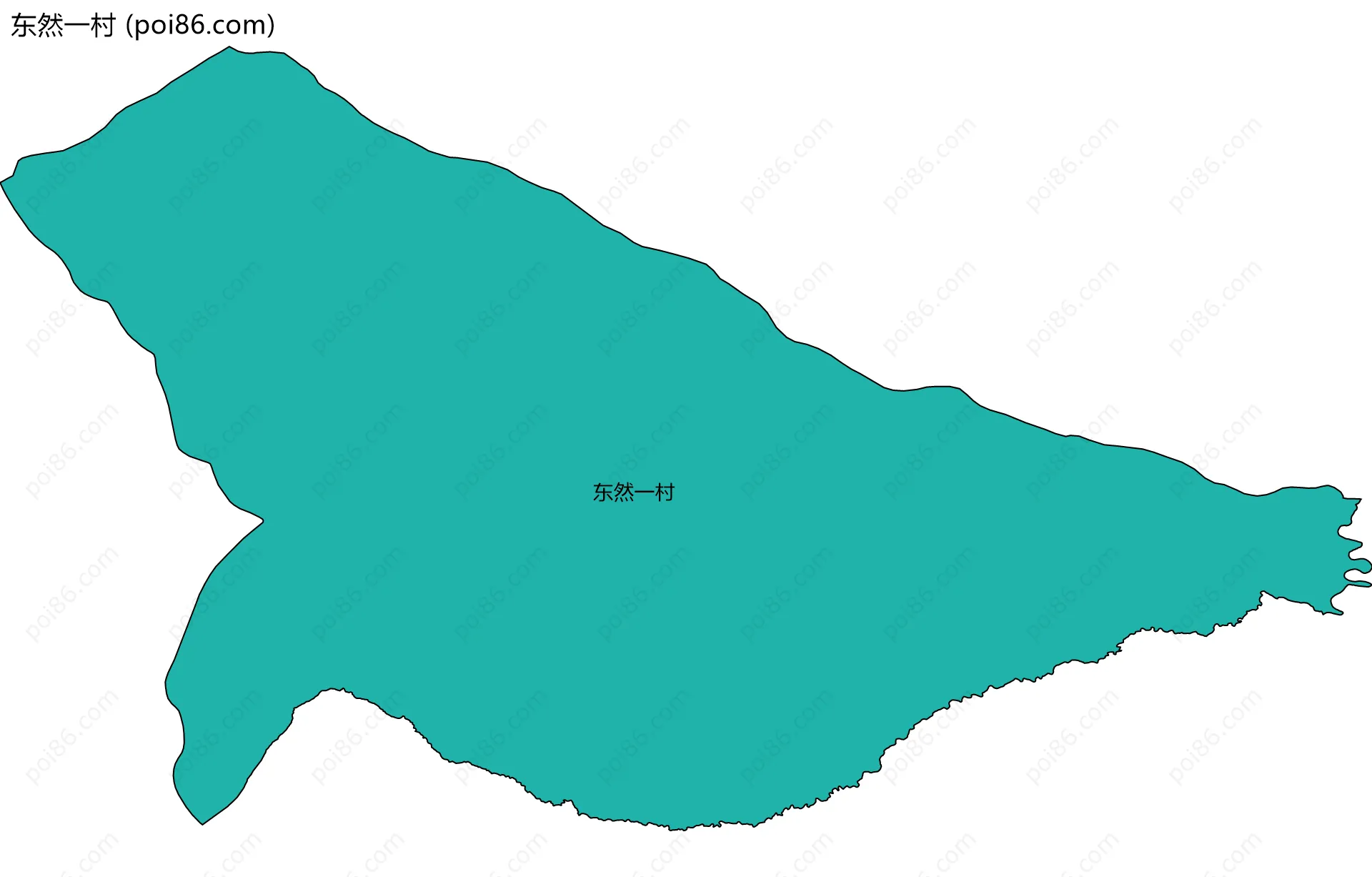 东然一村边界地图
