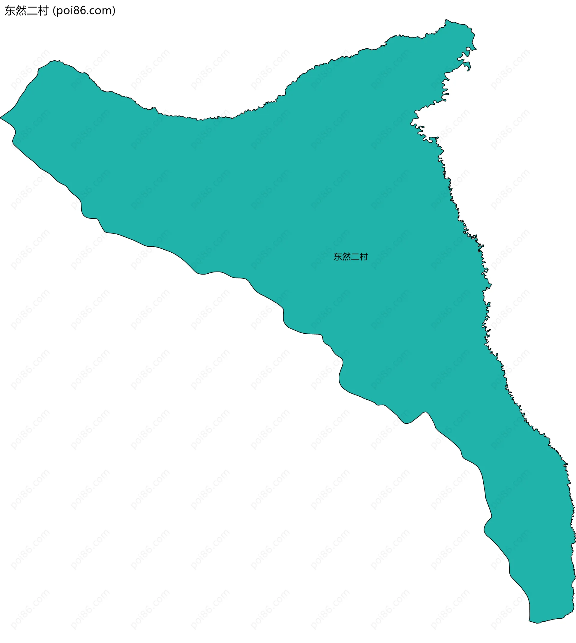 东然二村边界地图