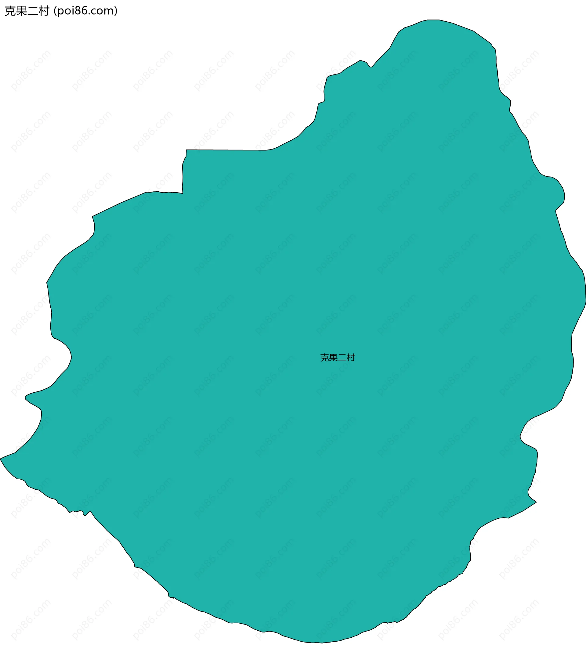 克果二村边界地图