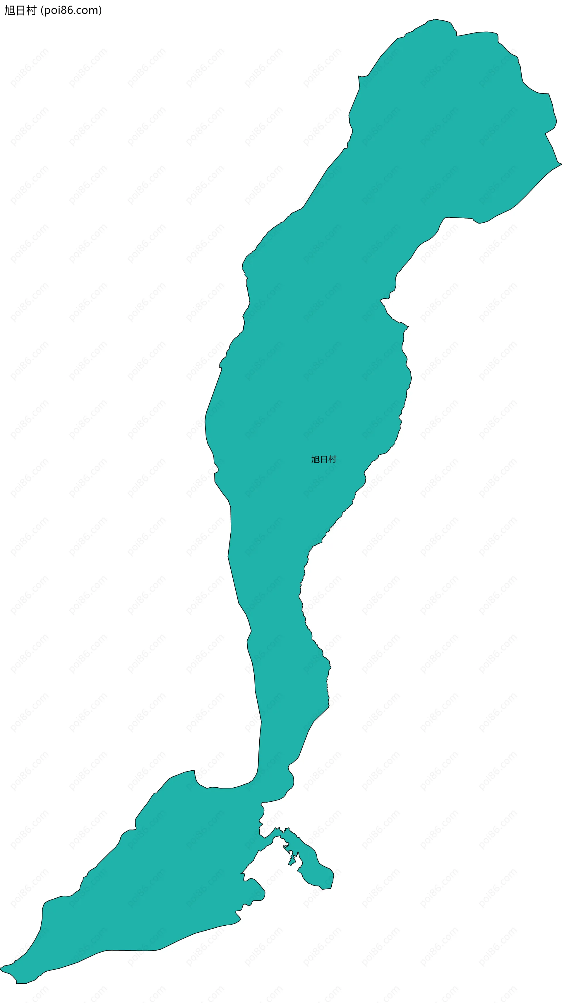 旭日村边界地图