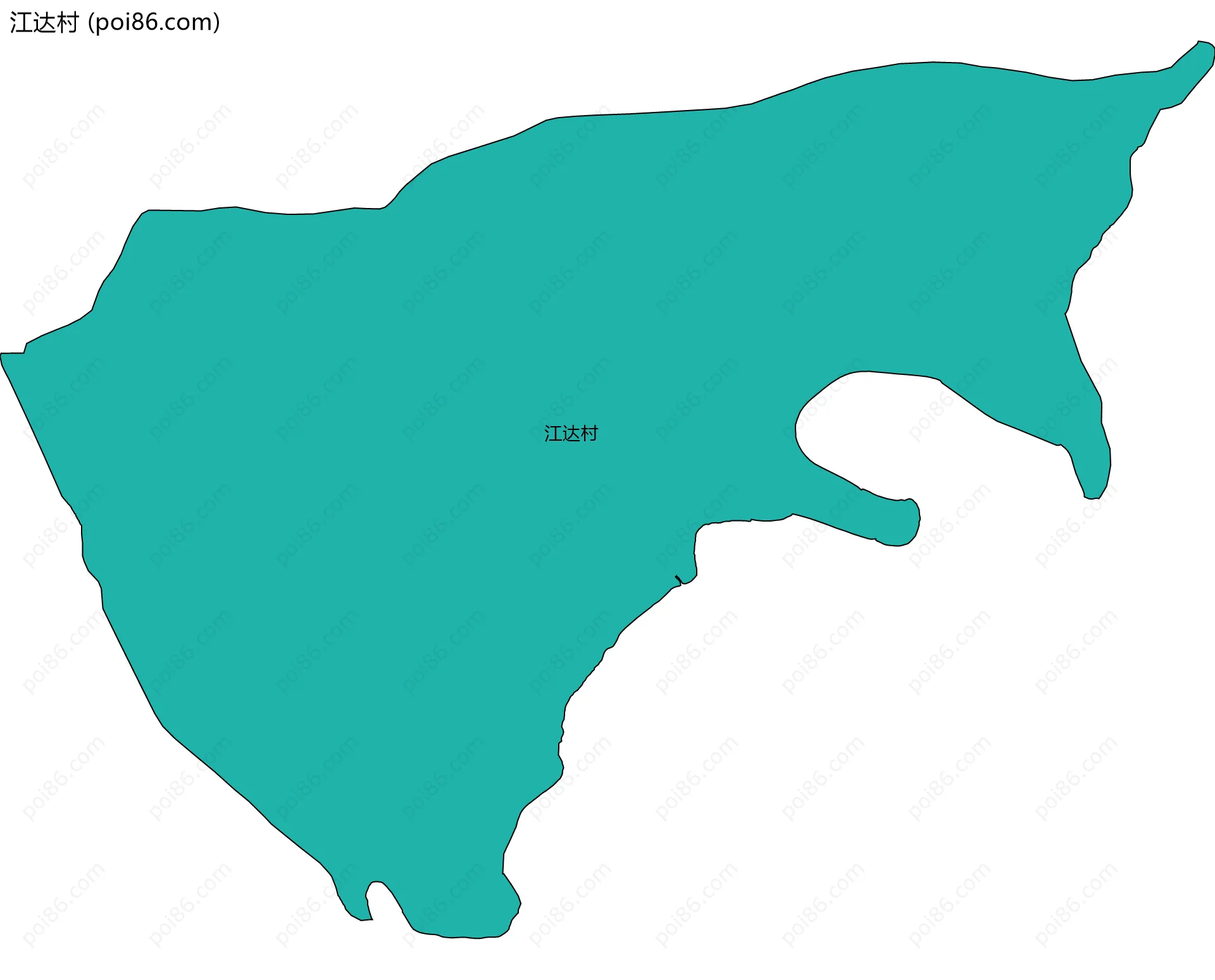 江达村边界地图