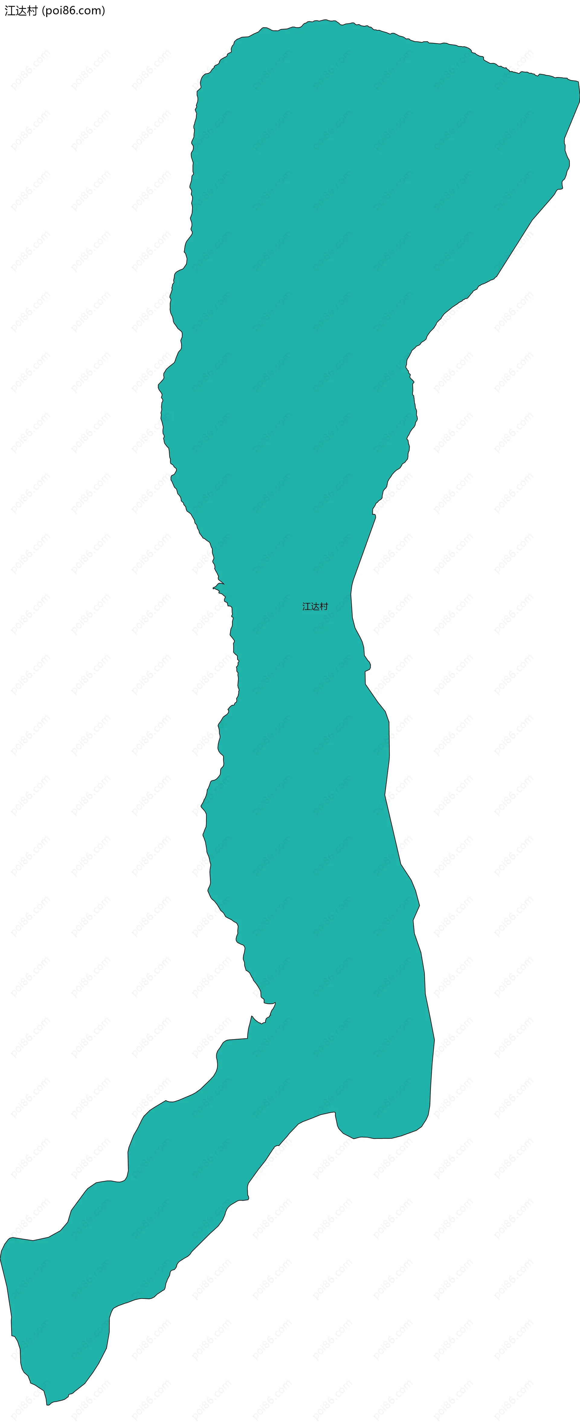 江达村边界地图