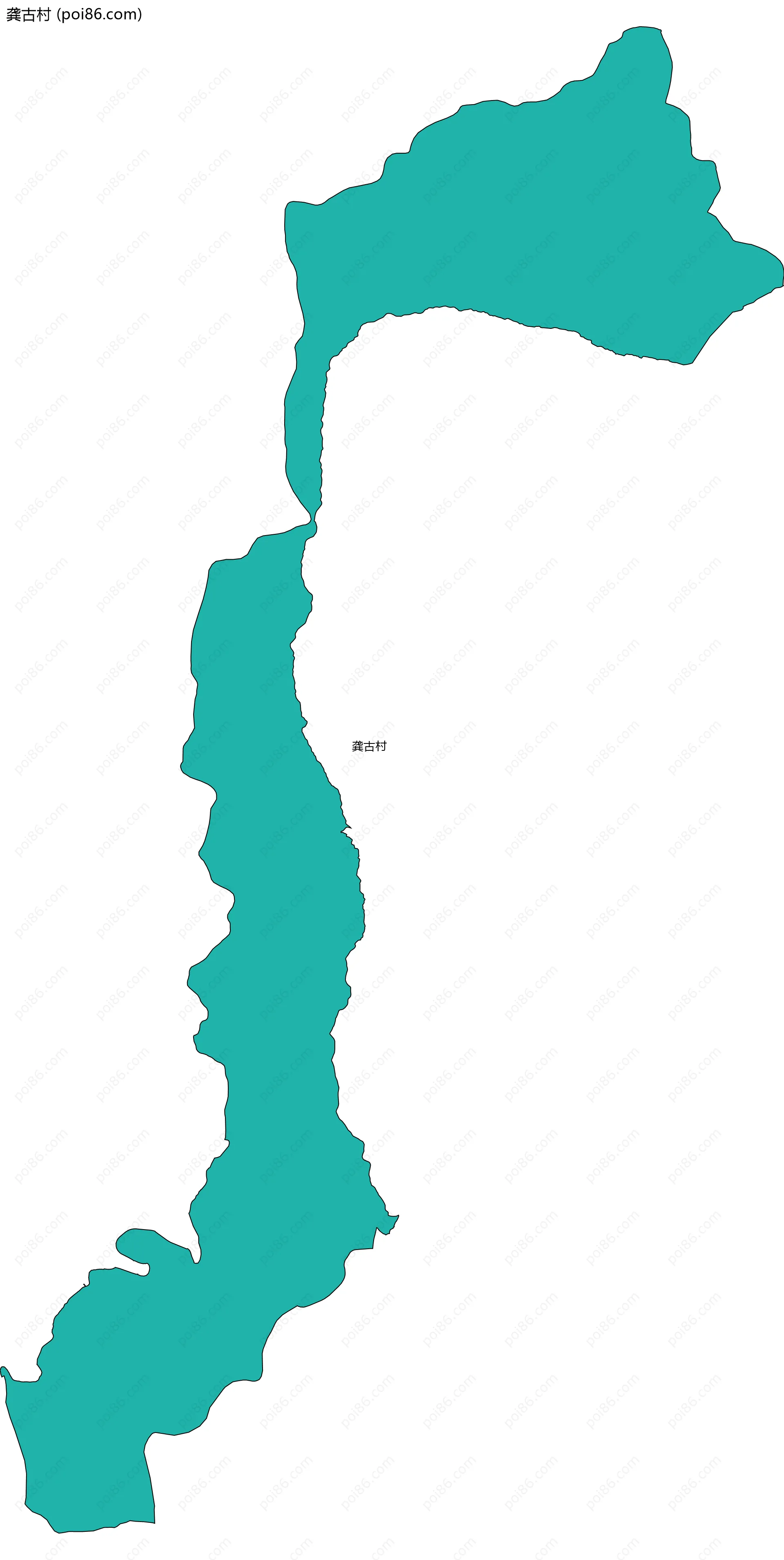 龚古村边界地图