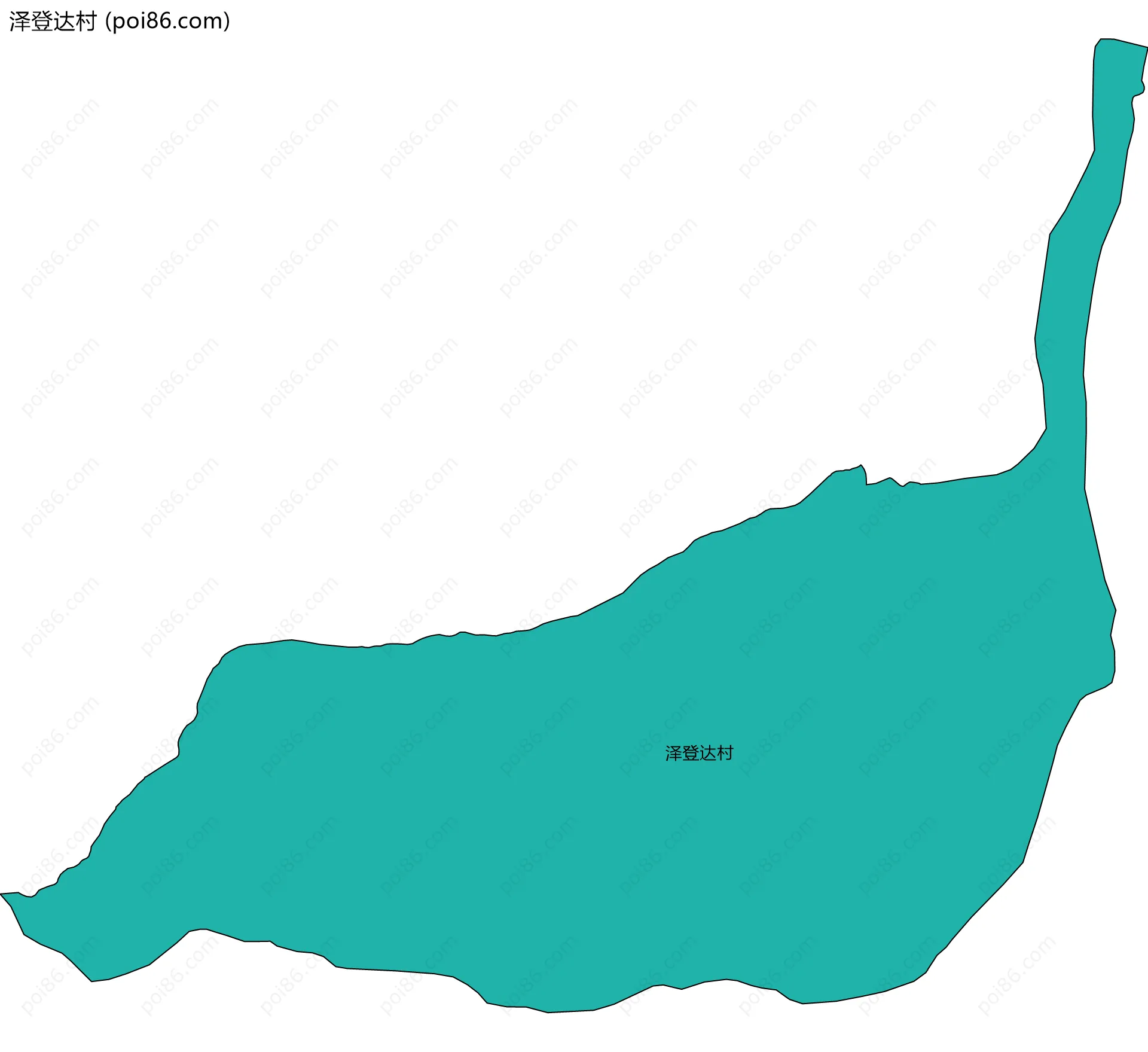 泽登达村边界地图