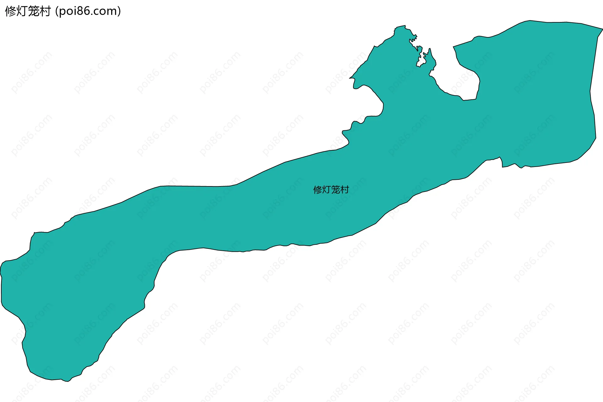 修灯笼村边界地图