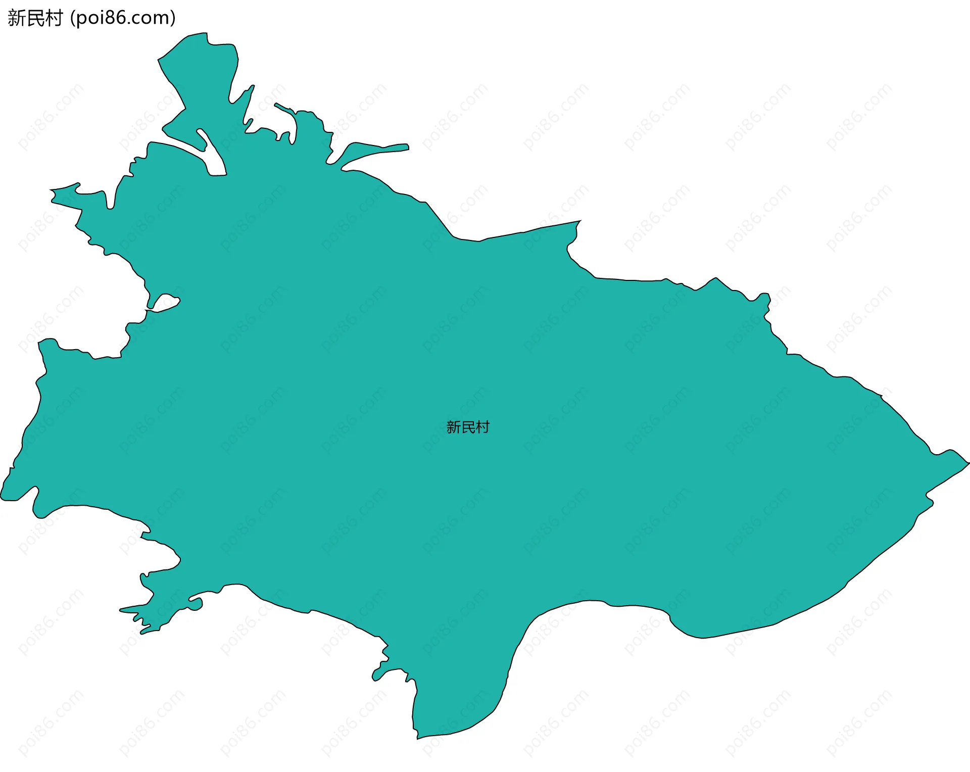 新民村边界地图